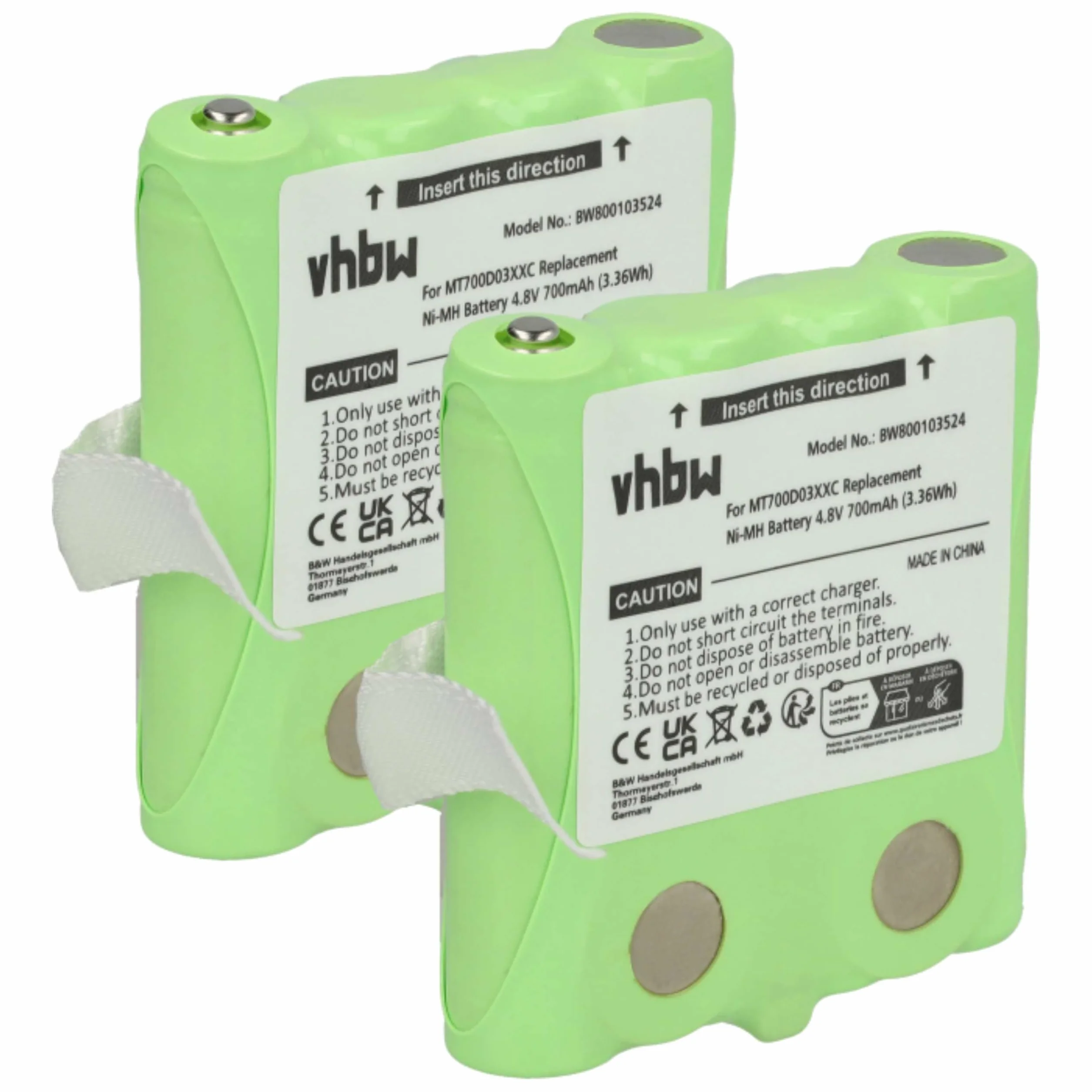 Akumulator kompatybilny z DeTeWe Outdoor 8000 PMR8000 Simvalley WT-100 700 mAh 4,8 V NiMH zamiennik PX-175-675