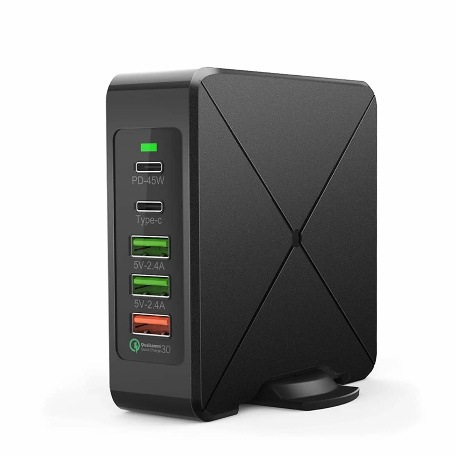 Wielofunkcyjna ładowarka USB, 75W 5 portowa stacja ładująca USB typ C PD szybkie ładowanie QC 3.0 szybka ładowarka do telefonu komórkowego Tablet Laptop, wieloportowe ładowanie USB