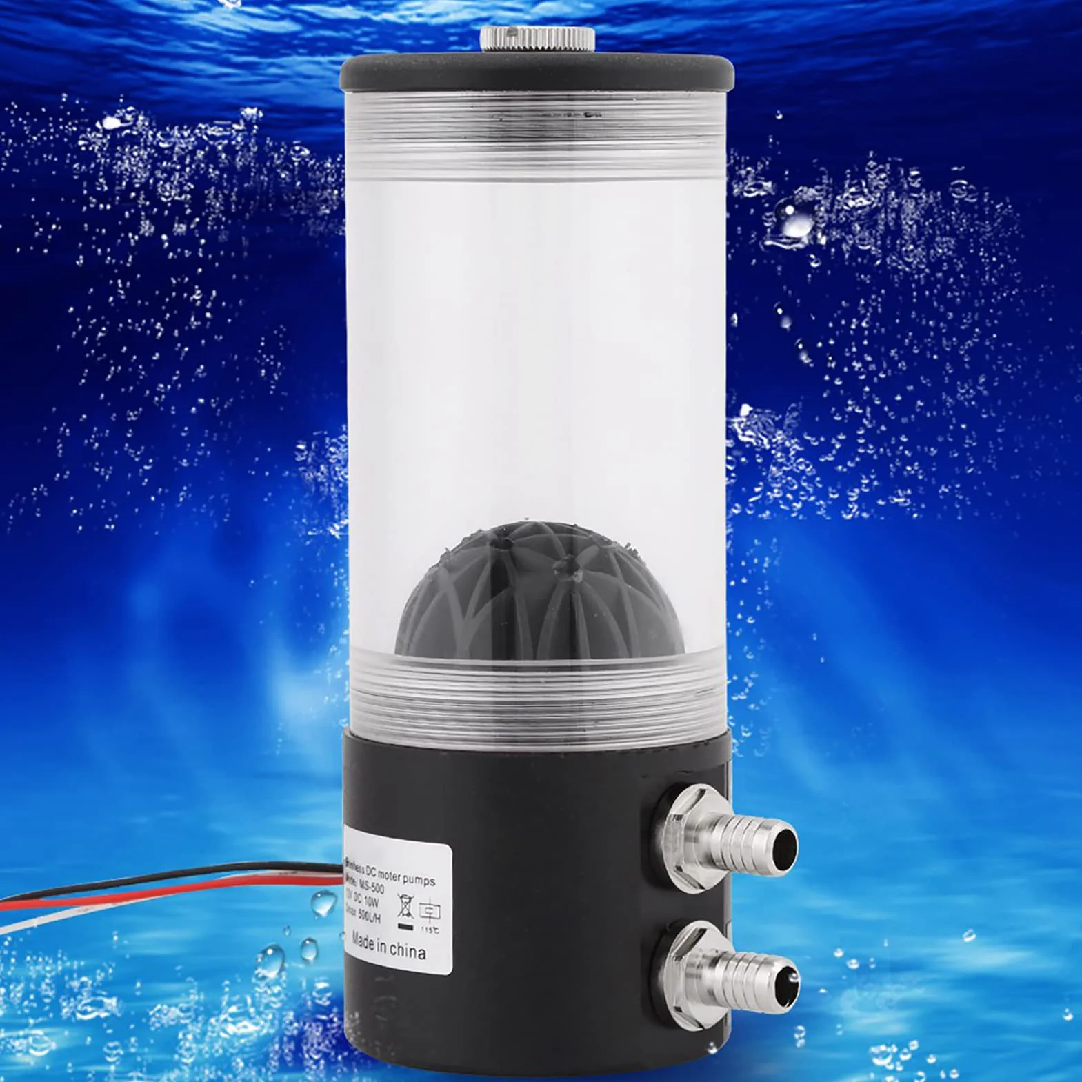Pompa chłodząca wodą procesora do zbiornika 500 l/h, 10 W, prąd stały 12 V, zintegrowany system chłodzenia cieczą z wtyczką 3-pinową, bardzo cicha praca z 16 dB do zestawu chłodnicy PC