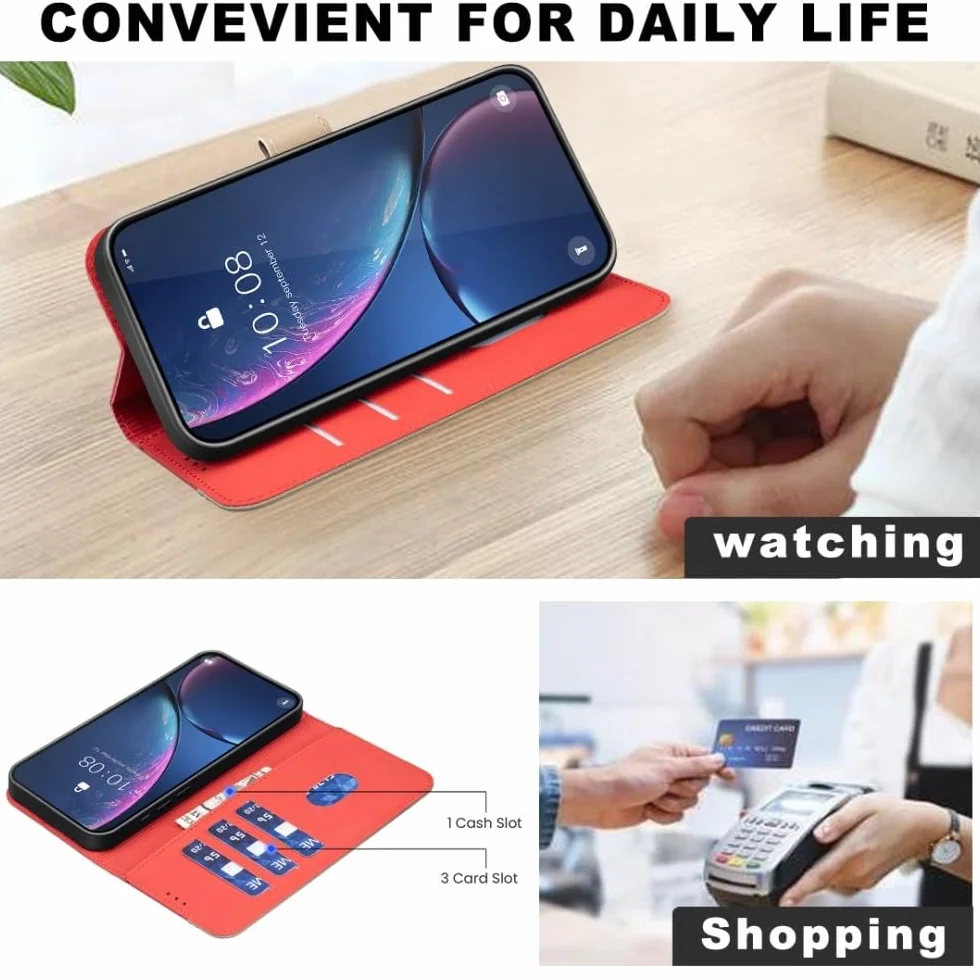 Generic etui kompatybilne z iPhone 12 Pro Max (kolor: ciemnoniebieski) Etui z klapką premium z klapką, magnetyczne etui z klapką