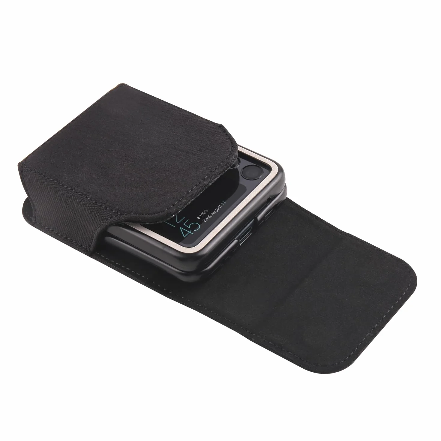 Etui na pasek z klipsem, kompatybilne z Samsung Galaxy Z Flip 7, 6, 5, 4, 3, Moto RAZR 5G, wodoodporne, z zapięciem magnetycznym, kompatybilne z Huawei Pura X/P50 Pocket S
