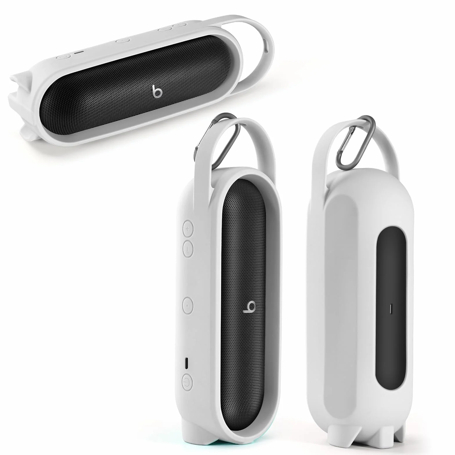 Silikonowe etui do Beats Pill Głośnik Bluetooth Pokrowiec ochronny Silikonowy miękki rękaw zapobiega zadrapaniom (szary)