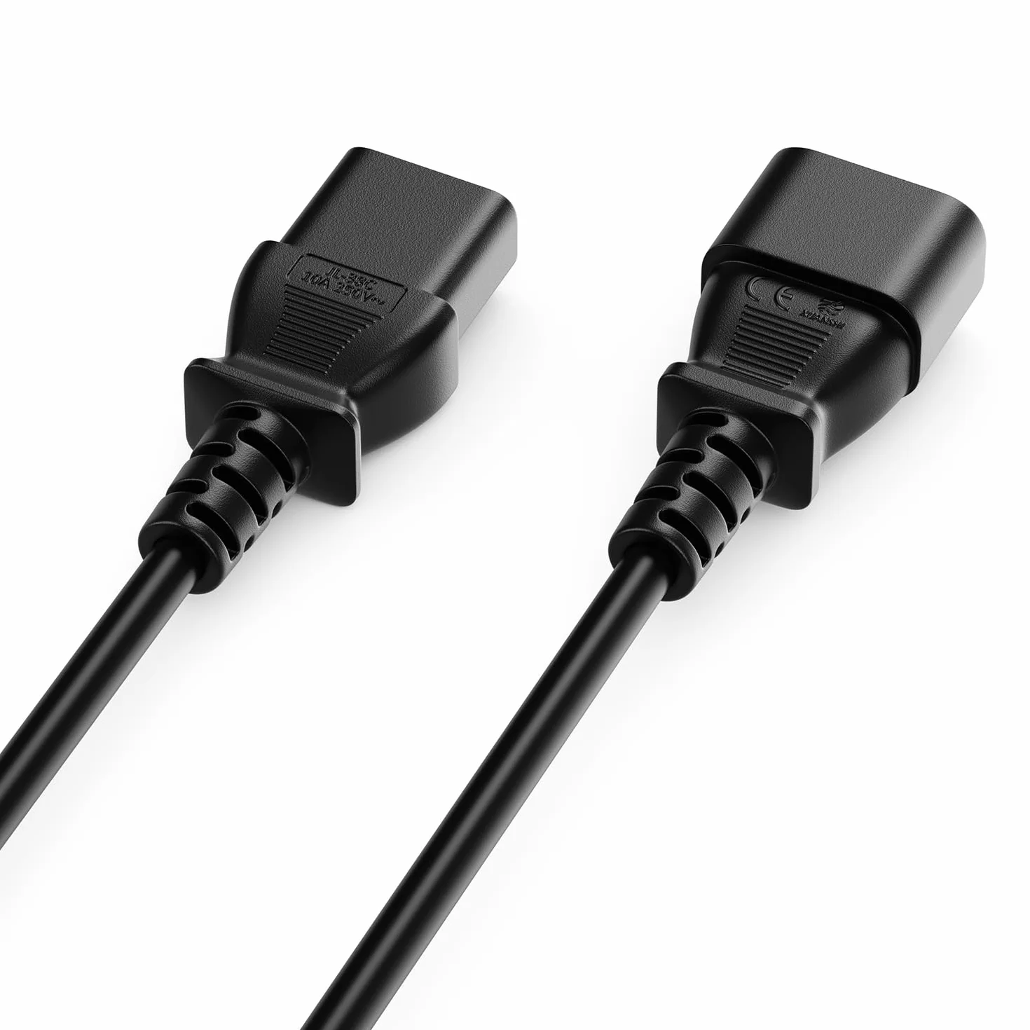 deleyCON 5m Kabel Przedłużający IEC C13 na C14 - Prosty Wtyk C13 na Gniazdo C14 - Urządzenia Domowe, PC, Monitor, Projektor, Drukarka - Czarny