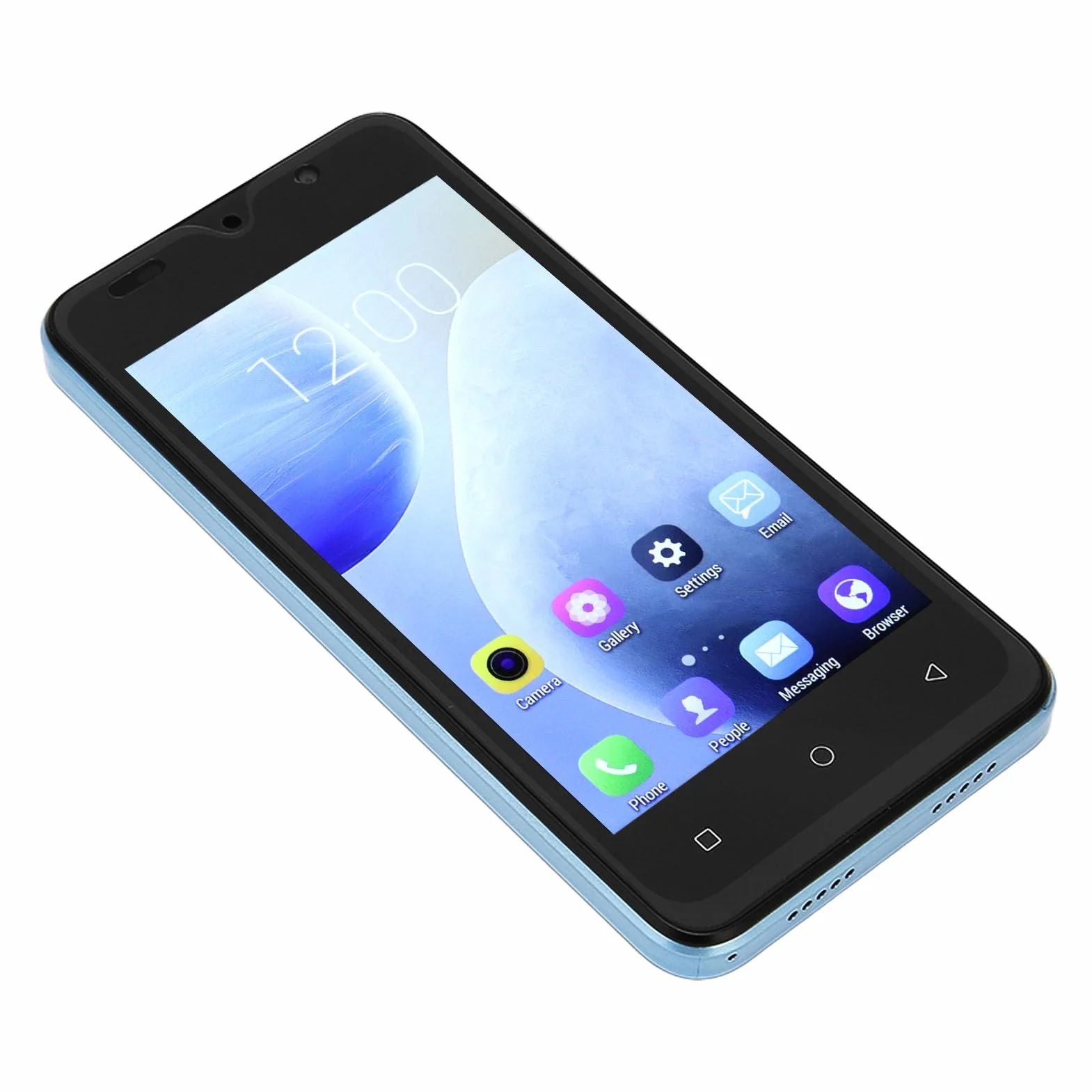Odblokowany Telefon Komórkowy, 3800 MAh, 5,0-calowy Ekran HD, 100–240 V, Dual SIM, Podwójny Tryb Gotowości, Smartfon z Przodu 2 MP z Tyłu 5 MP do Codziennego Użytku (BLUE)