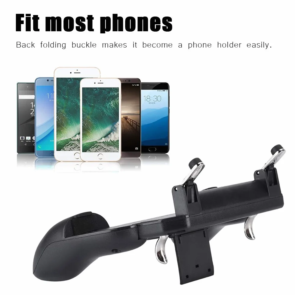 Gamepad, mobilny gamepad Kontroler gier Przenośna przenośna konsola do gier Shooter Sensitive Controller Joysticki Gamepad dla PUBG Kompatybilny ze smartfonem iPhone Android. Double the comfort