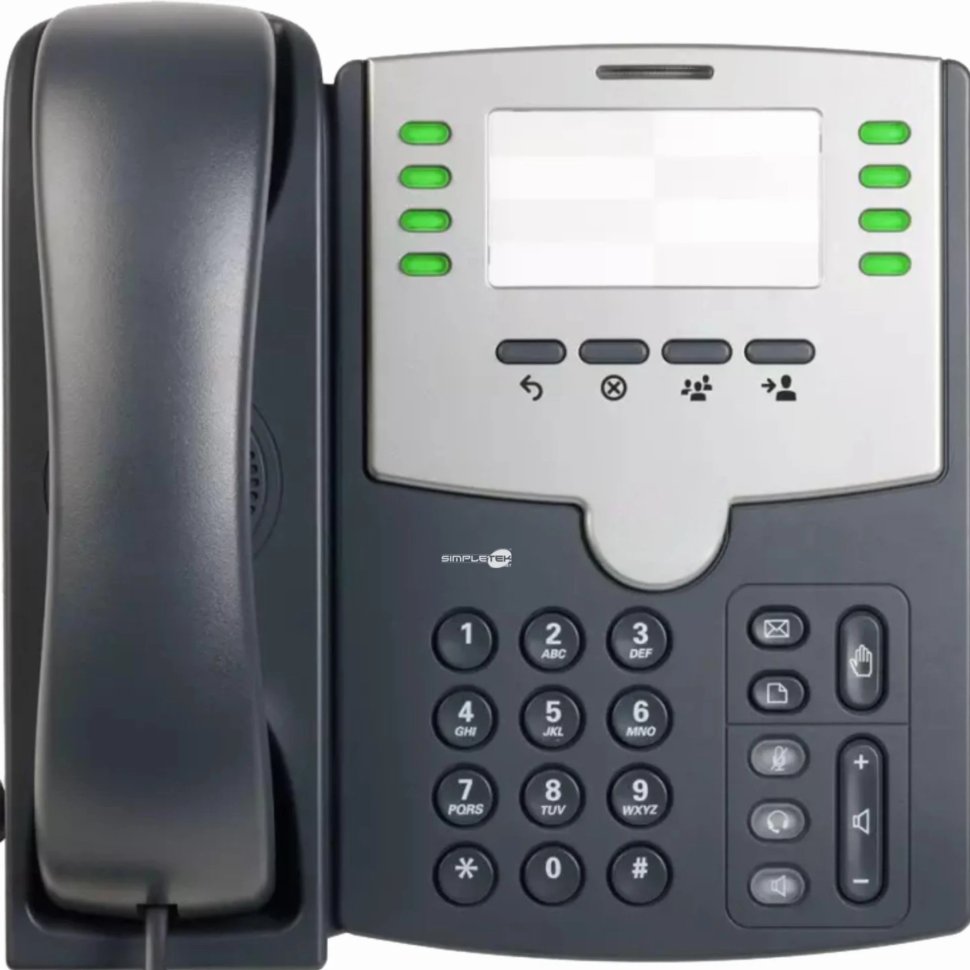 SIMPLETEK - Profesjonalny telefon IP 8 linii | VoIP SIP, obsługa PoE, podwójny port Ethernet, HD szerokopasmowy (odnowiony)