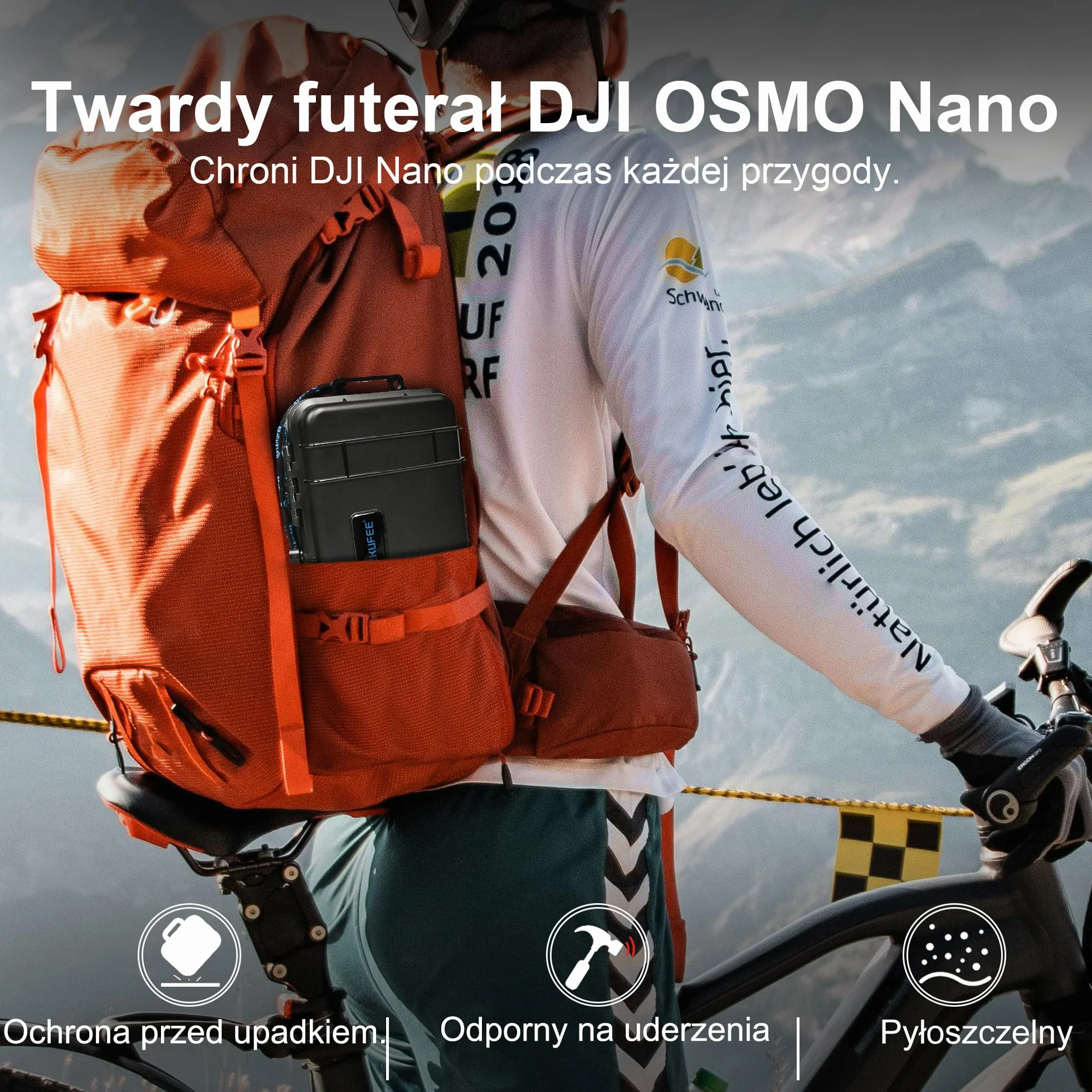 Lekufee Podróżna Wodoszczelna Twarda Walizka dla DJI Osmo Nano, Standard Combo i Akcesoriów (Tylko Torba i Walizka)