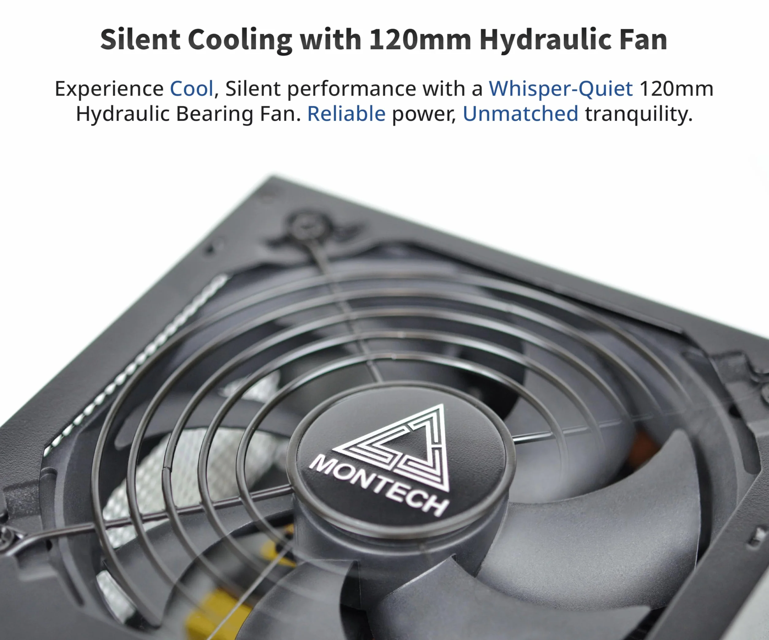 MONTECH APX 650W-zasilacz niemodułowy, 80 Plus, technologia konwertera Intel ATX12V-DC na DC, konstrukcja kabla płaskiego dla poprawy wydajności cieplnej, wentylator 120 mm,