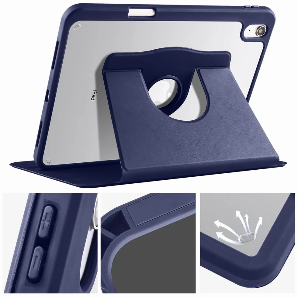 Generic etui kompatybilne z Xiaomi Redmi Pad 2 (kolor: różowy) inteligentne etui obrotowy stojak skórzany silikonowy twardy pokrowiec