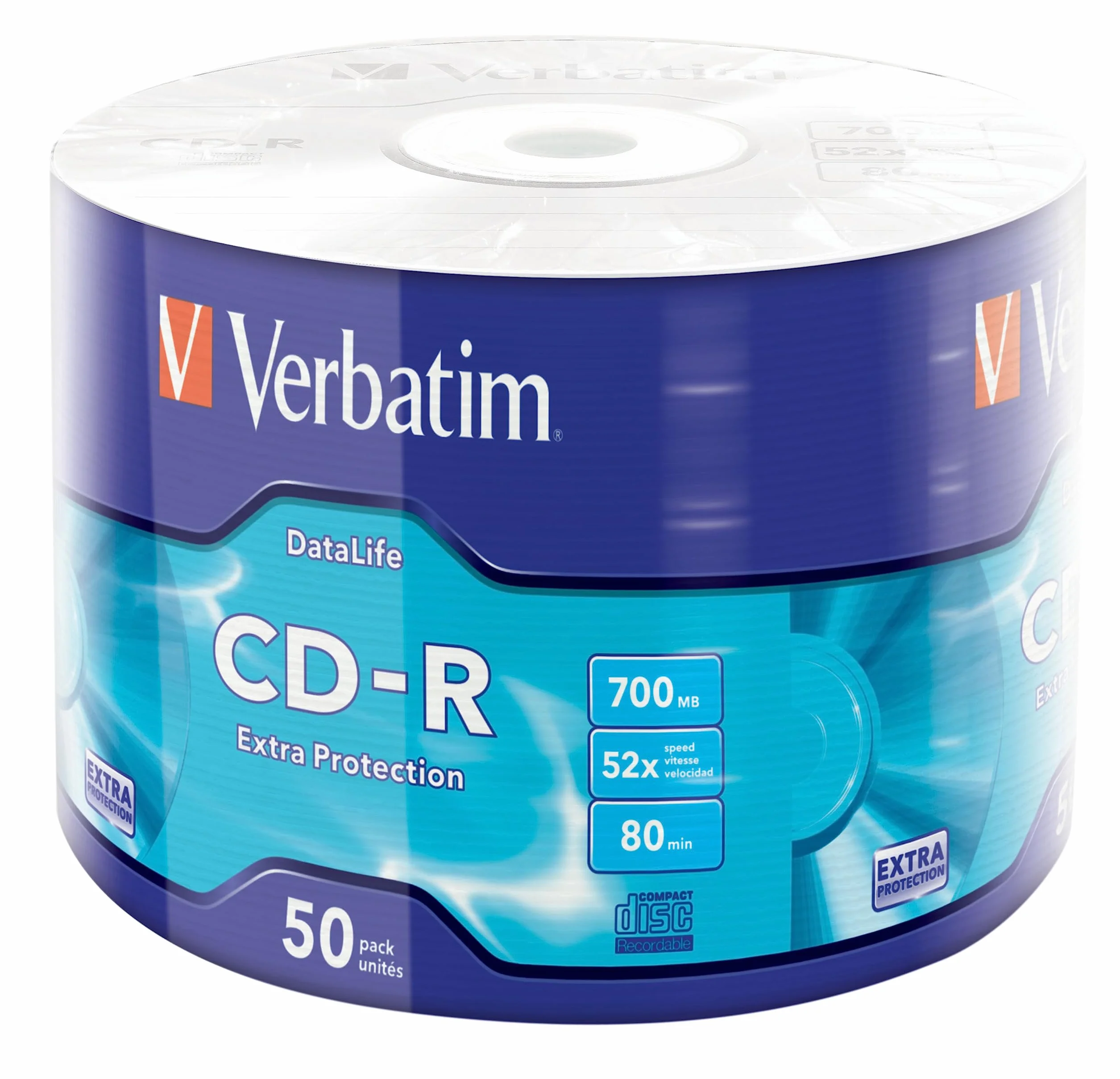 Verbatim Extra Protection Płyty CD 50 Szt. Srebrny