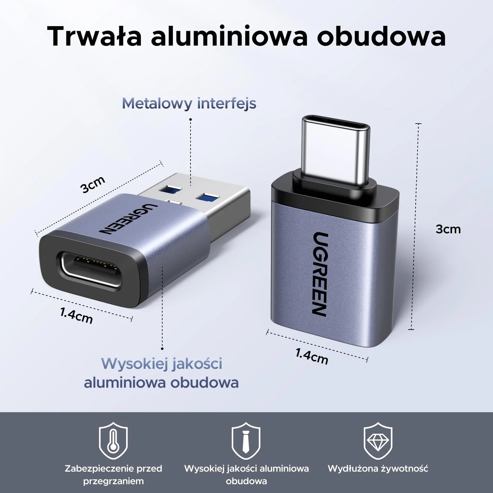 UGREEN Adaptery USB C 10 Gbps 4 szt. USB 3.2