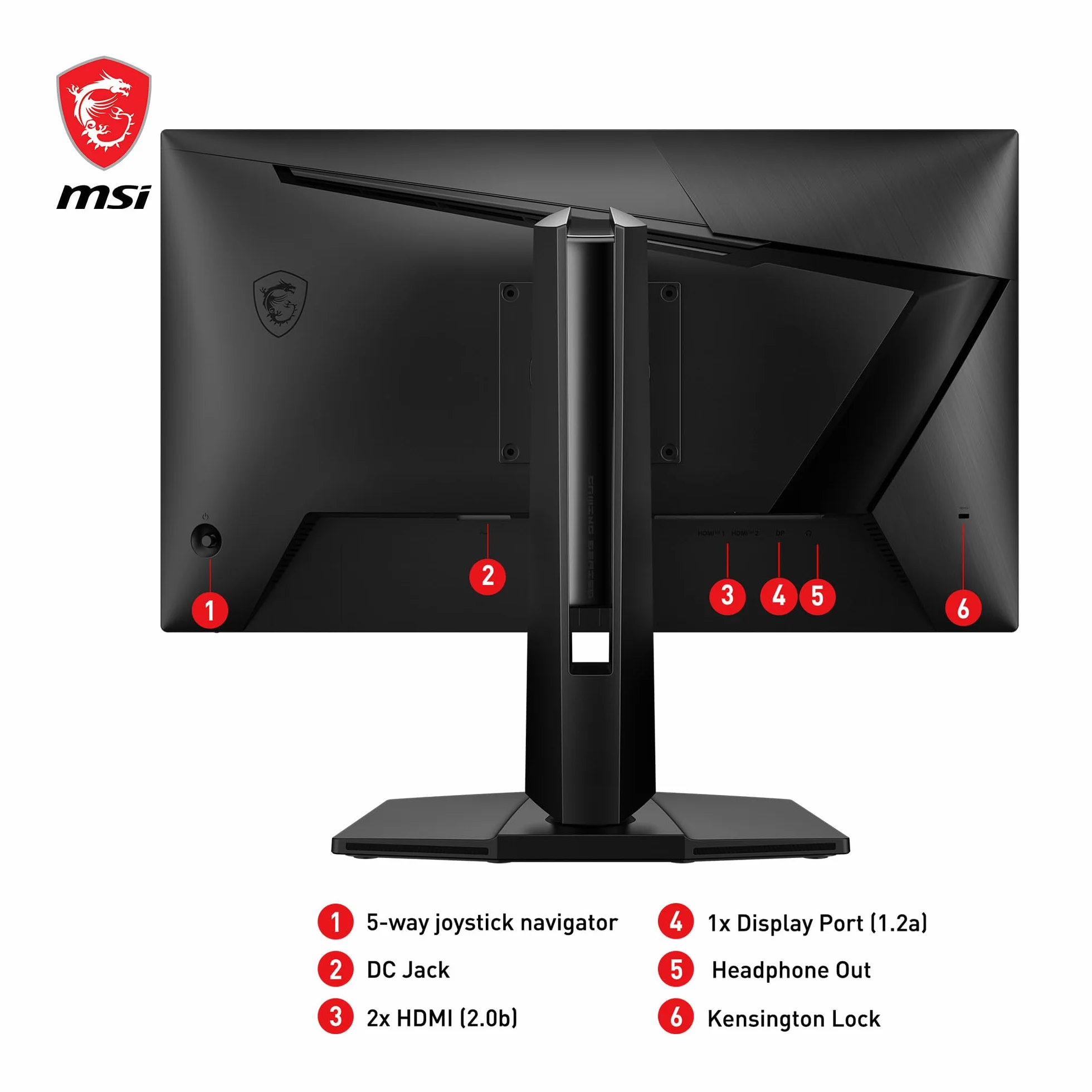 MSI G255PF E2 24,5-calowy ekran do gier FHD - szybki panel IPS 1920 x 1080, 180 Hz / 1ms (GtG), gama kolorów sRGB 99%, adaptacyjna synchronizacja - DP 1.2a, HDMI 2.0b CEC