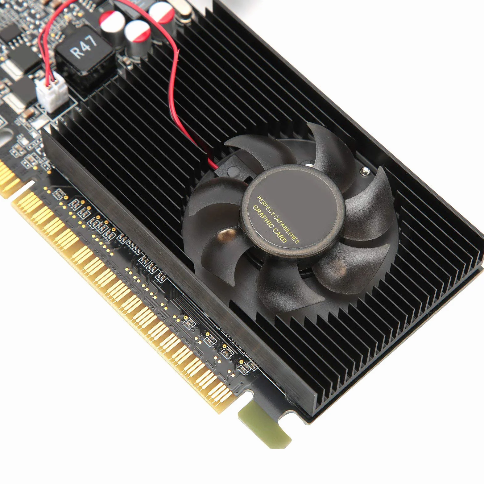 GT730 2 GB Pojedynczy Wentylator DVI HDMI VGA Karta Graficzna do Gier, 64 Bity, DDR3, 810 MHz, PCI Express 2.0, Karta Graficzna o Niskim Poziomie Hałasu do Komputerów Stacjonarnych