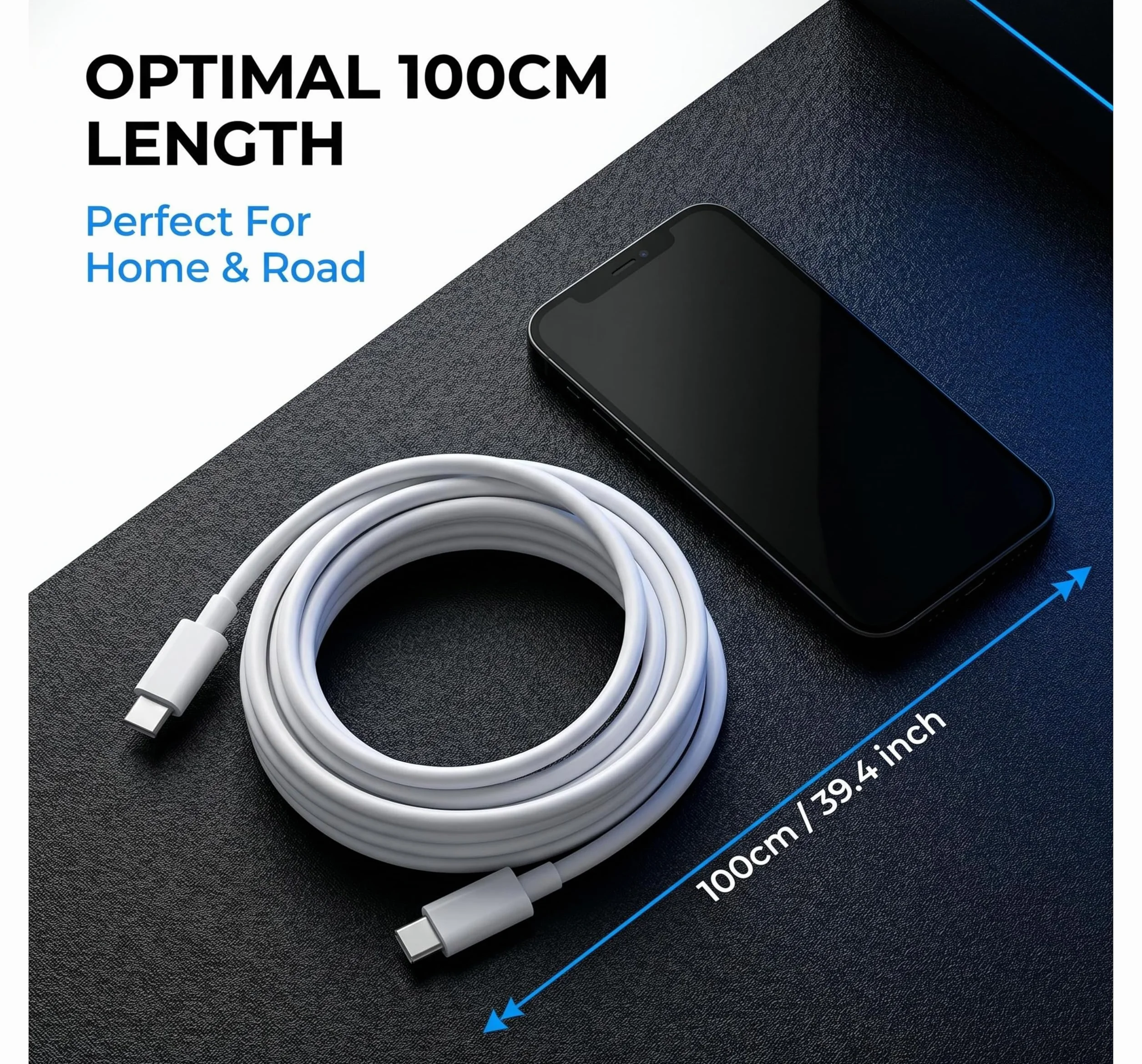 Kabel USB-C do USB-C 240W superszybkiego ładowania 100cm 12A SUPERVOOC kompatybilny z Realme GT5 / GT Neo 5 / GT Neo 3