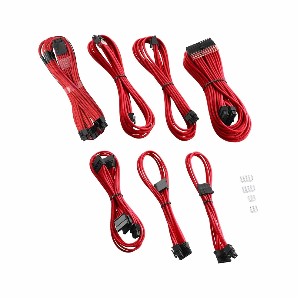 CableMod C-Series PRO ModMesh 12VHPWR zestaw kabli do Corsair RM, RMi, RMx (czarna etykieta) - rot