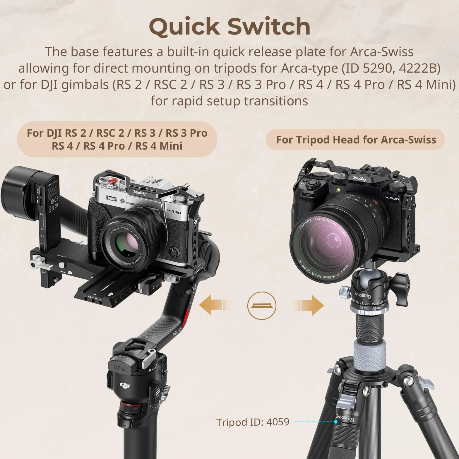 SMALLRIG Klatka fotograficzna X-T30 III do FUJIFILM X-T30 / X-T30II / X-T30III, wbudowany ergonomiczny silikonowy uchwyt, płytka szybkiego montażu do Arca, gniazdo QD i otwory na pasek - 5662