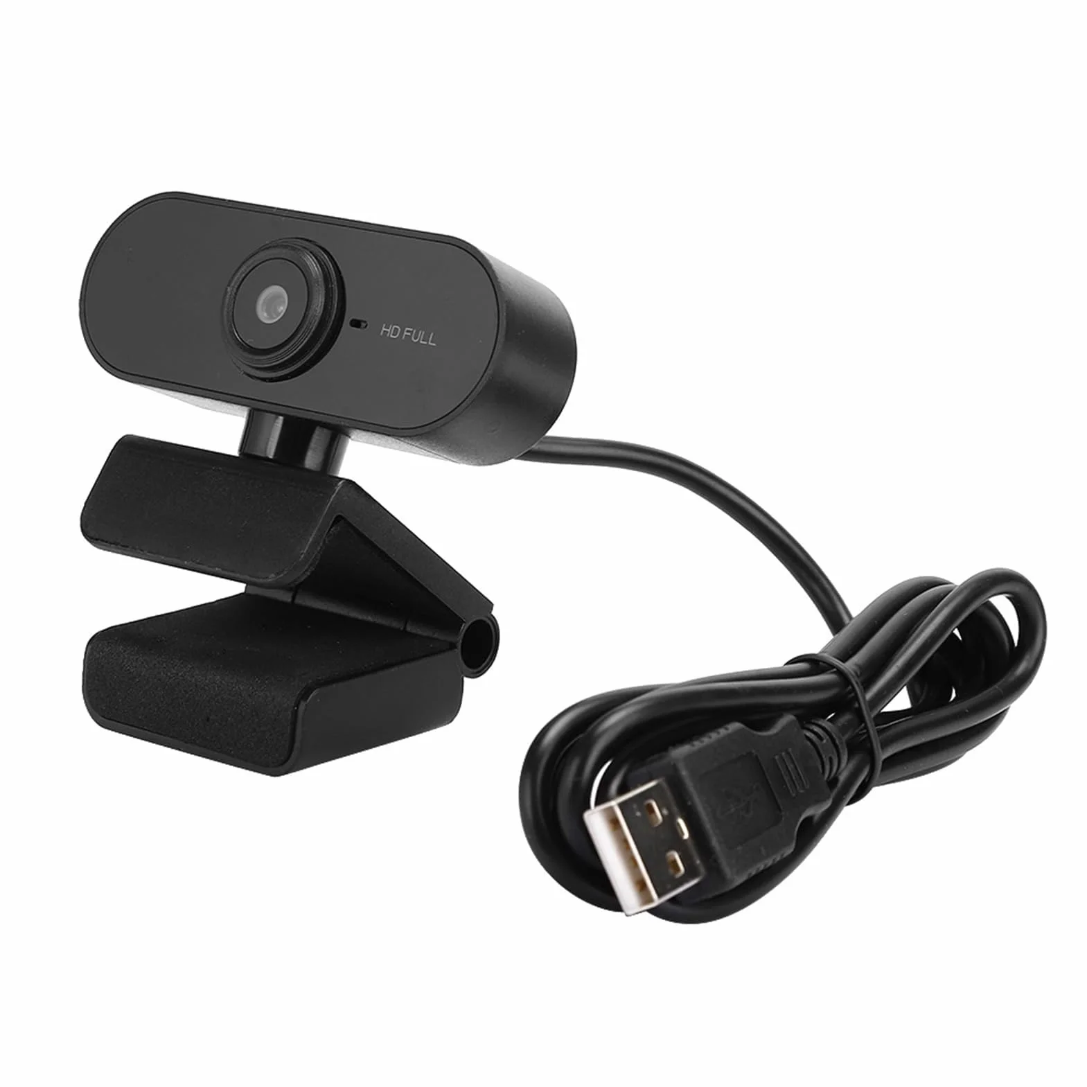 Kamera internetowa o wysokiej rozdzielczości HD 1920x1080 z wbudowanym mikrofonem, przenośna kamera internetowa ze sterownikiem USB 2.0 do komputerów i laptopów, obrotowa kamera internetowa o 360 ° do transmisji na żywo (czarna)
