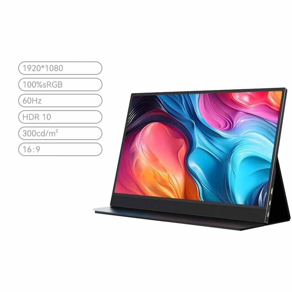 Zdalna praca 15-calowy przenośny ekran dotykowy Full HD 1080p 60 Hz, gama kolorów 100% sRGB Szeroko stosowany
