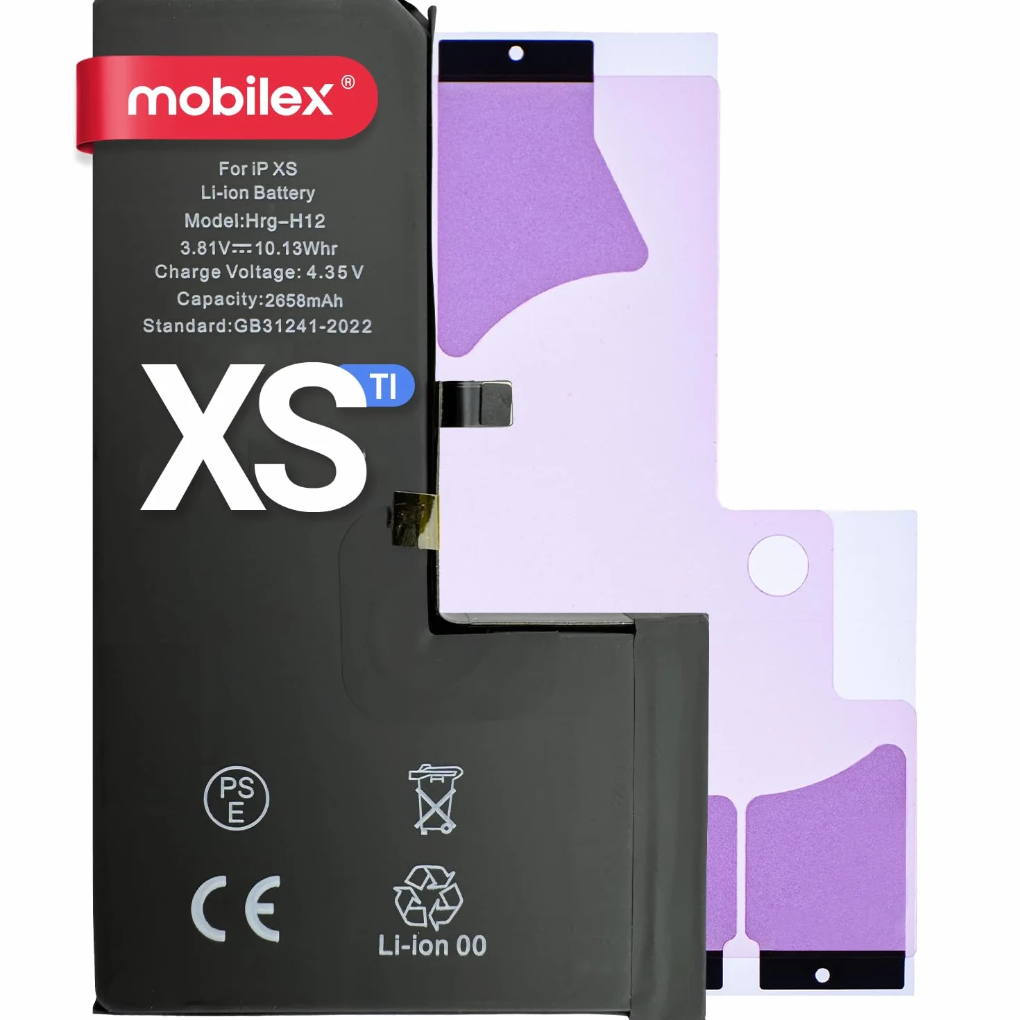 MOBILEX® Bateria do iPhone XS | 2685mAh - OEM | Wewnętrzna część zamienna z klejem | Chip TI | Oryginalna pojemność