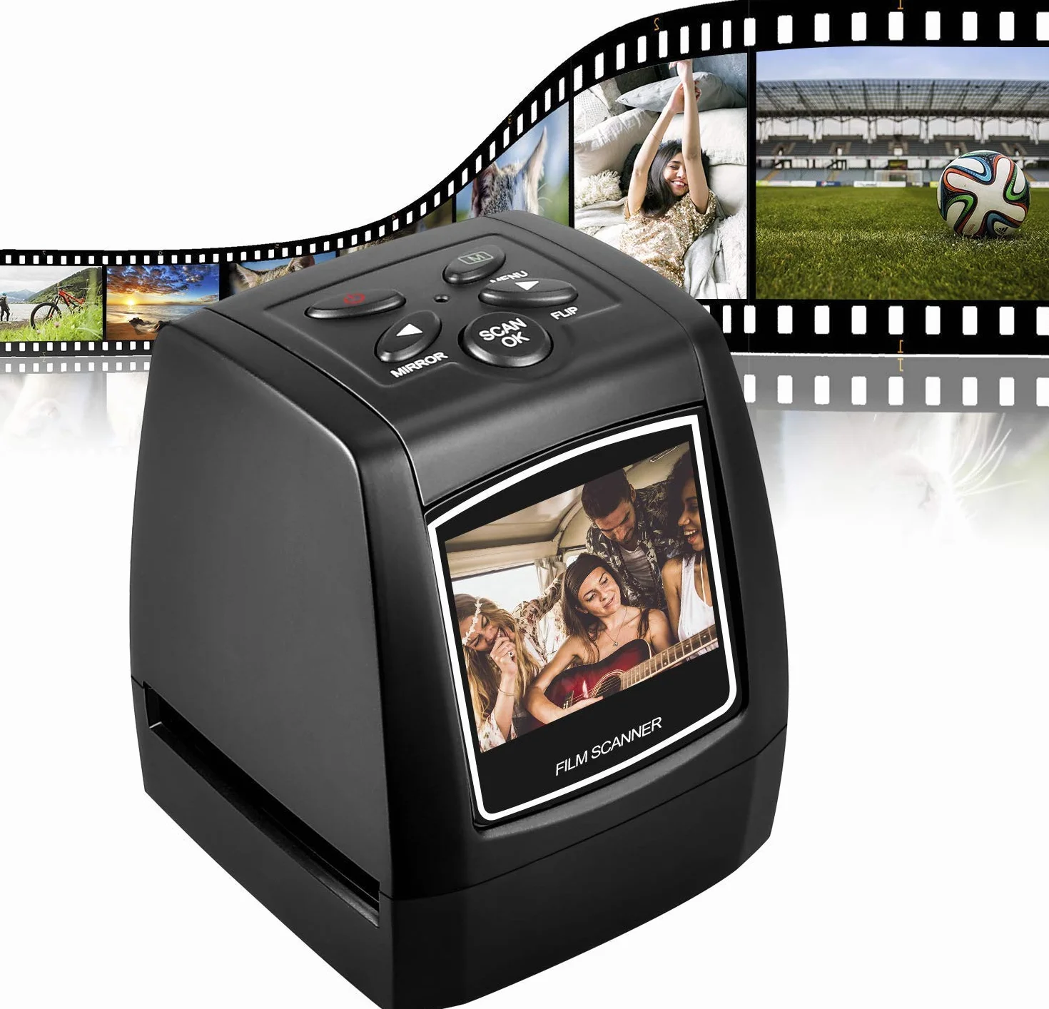 DIGITNOW! 5 m / 10 m samodzielny wyświetlacz LCD 2,4" skaner filmowy/slajdowy 1800DPI skaner obrazu o wysokiej rozdzielczości na USB 2.0 interfejs konwersja na PC