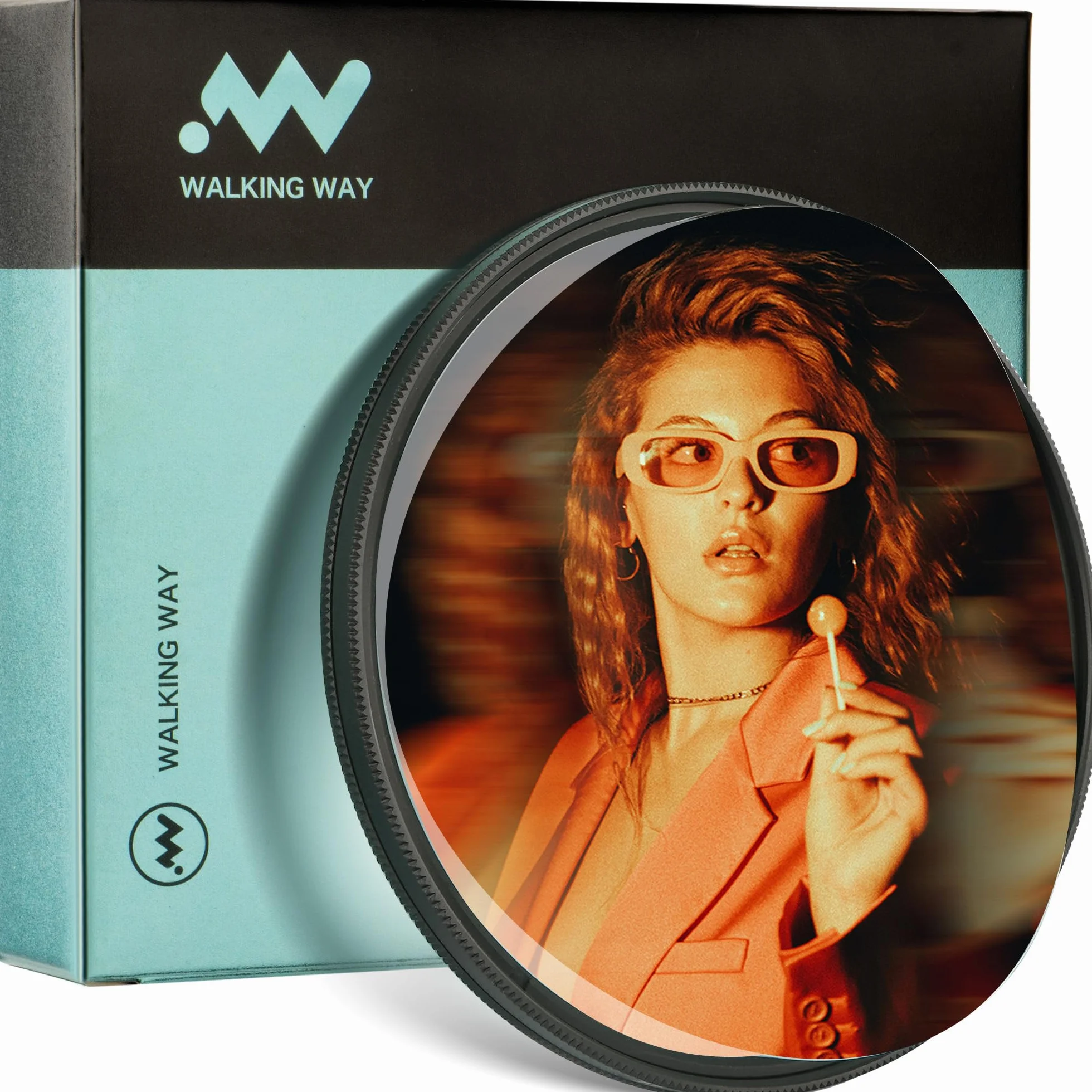 WalkingWay Filtr dwustronny 82 mm z efektem rozciągania filtr pryzmatowy ze szkła optycznego K9 do kamer z efektem opóźnienia przy dłuższych ekspozycjach