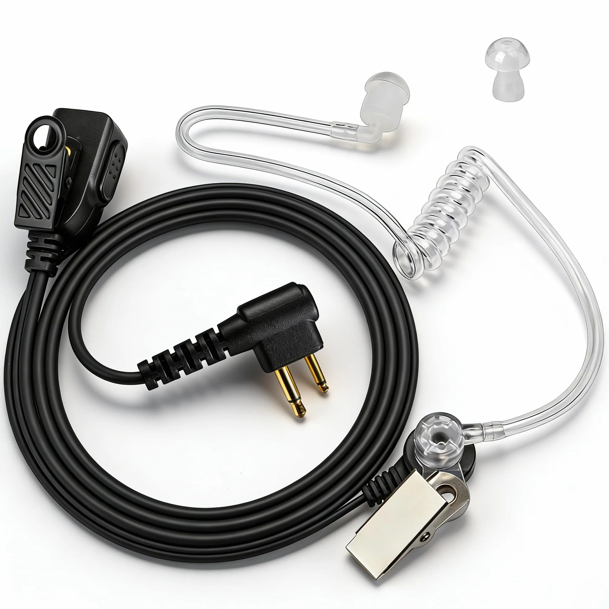 HYS Covert Air Tube Two Way Radio zestaw słuchawkowy kompatybilny z Motorola CP040 DP1400 GP2000 GP300 Walkie Talkie (1 sztuka)