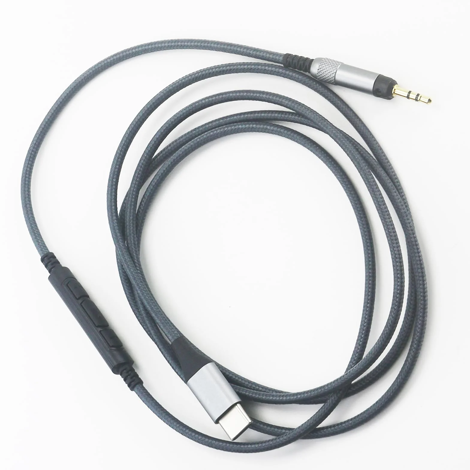 ABLET Kabel audio USB C, kompatybilny ze słuchawkami Sennheiser HD598, HD598SE, HD560s, HD598Cs HD599, zdalny mikrofon głośności, kompatybilny z telefonem Oneplus z systemem Android