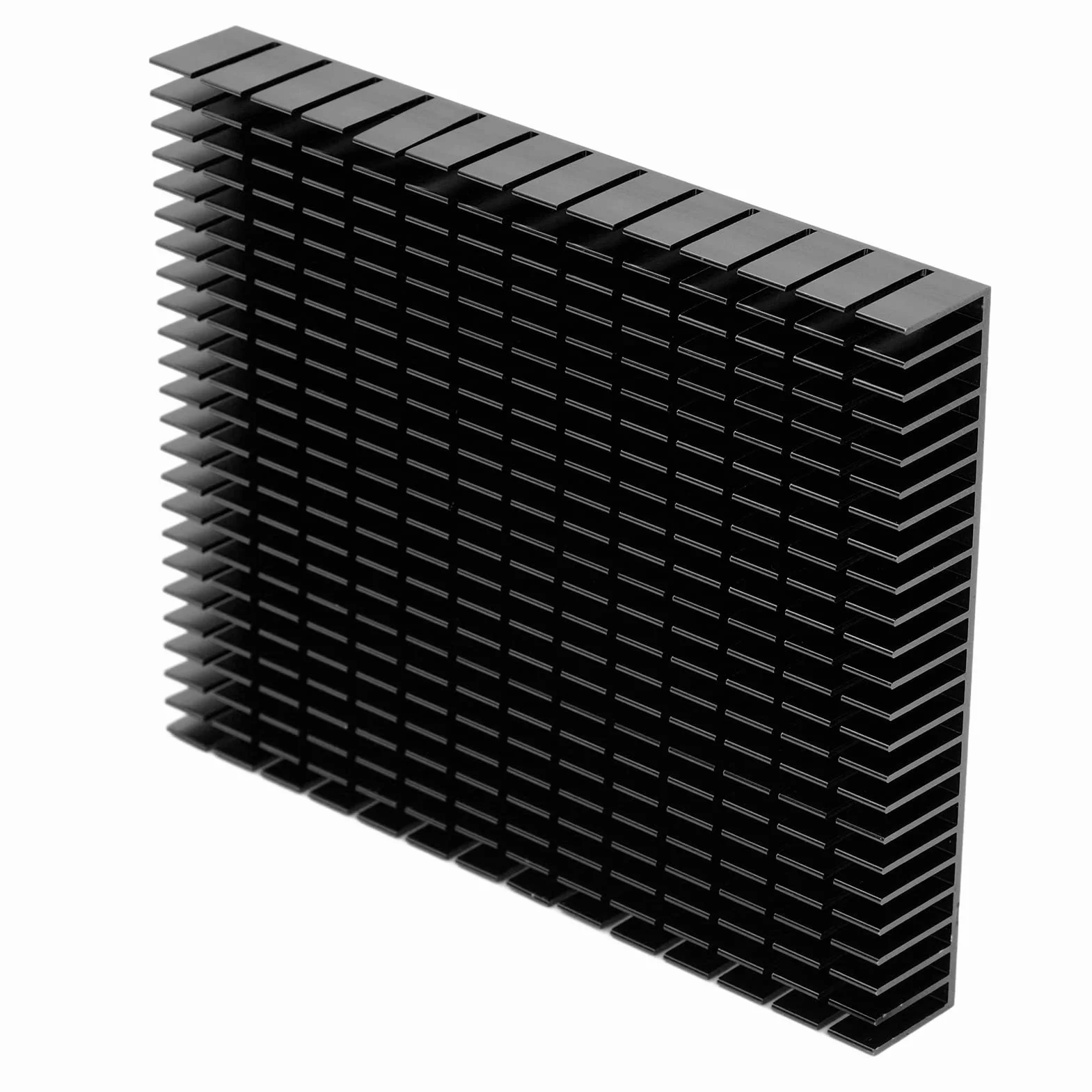 Aluminiowy radiator, 150 x 120, 20 mm, moduł radiatora, płetwa chłodnicy, wysoka wydajność, duży, do chłodzenia płyty głównej PCB LED, routera z płytą tylną GPU (czarny)