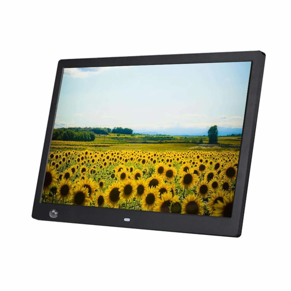 Cyfrowe ramki do zdjęć 14 cali HD, czujnik ruchu, elektroniczny album fotograficzny, urządzenie reklamowe, wyświetlacz reklamowy, wyświetlacz LCD, elektroniczny album fotograficzny, ekran HD, czarny