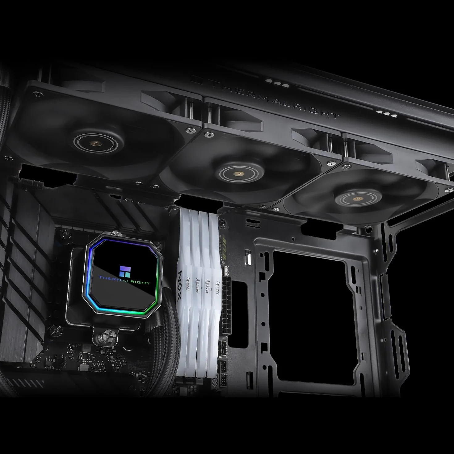 TR Frozen Prism 360 Black Chłodnica cieczy CPU z wentylatorem PWM 120 mm, wbudowany radiator chłodzący wodę do AMD/AM4/AM5, INTEL 1700/1150/1151/1200/2011