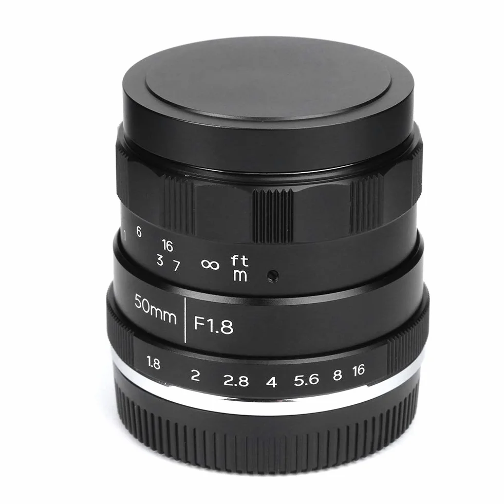 chengong Piękny obiektyw do aparatu o standardowej długości 50 mm do robienia zdjęć naturalnych i prawdziwych codziennych fotografowań, portretów, jedzenia i krajobrazów