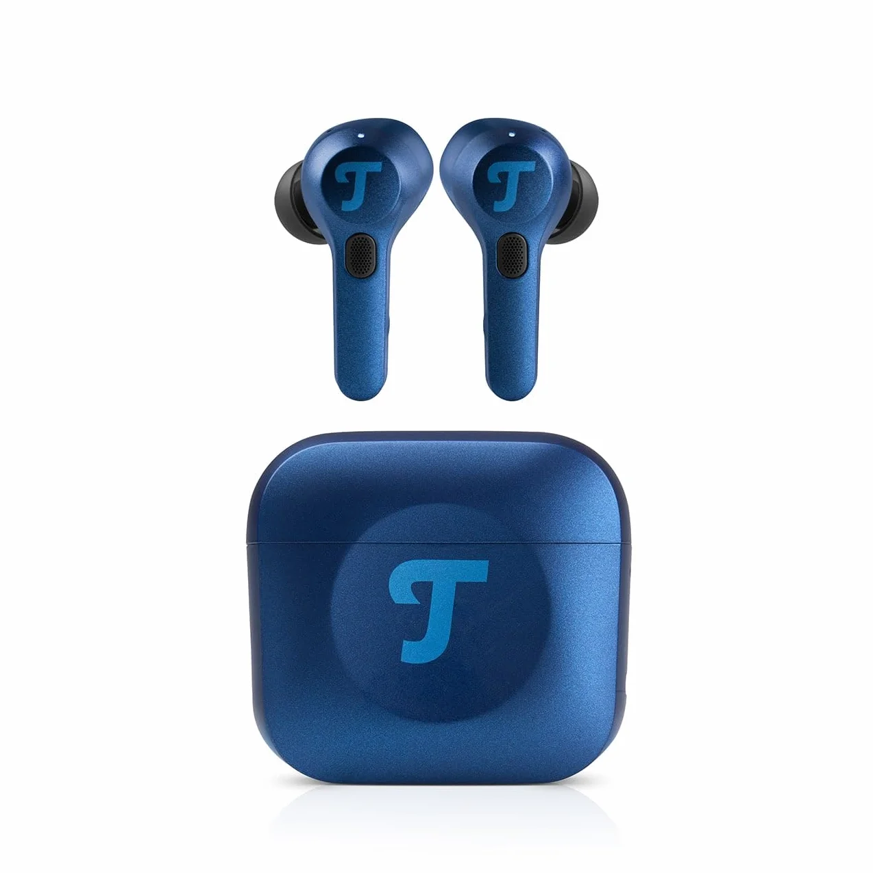 Bezprzewodowe słuchawki douszne Teufel AIRY TWS PRO, adaptacyjne i hybrydowe ANC, wysoka rozdzielczość dźwięku, tryb transparentny, Bluetooth 5.2 z AAC i Qualcomm aptX Adaptive, Steel Blue