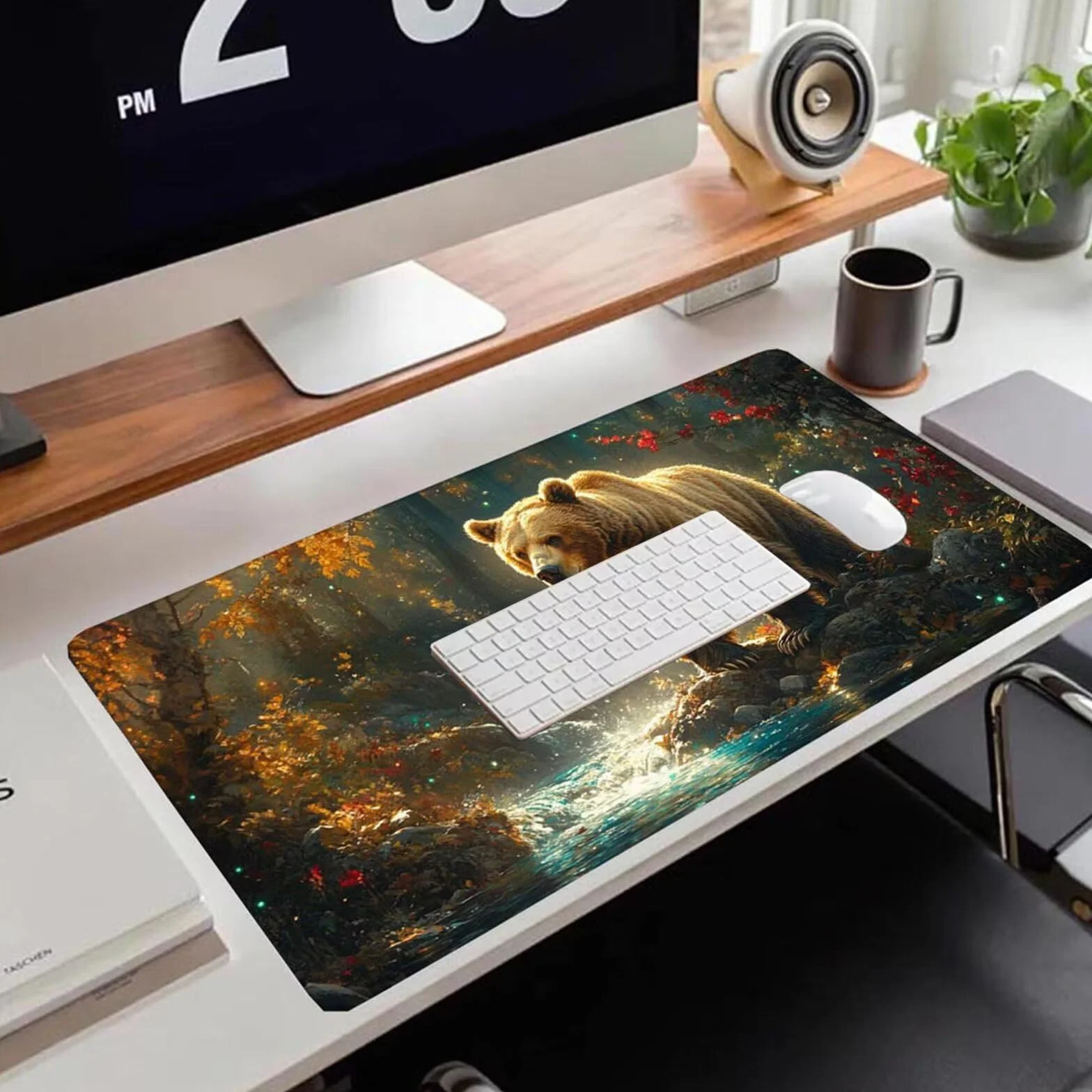 Gamingowa podkładka pod mysz 1200 x 600 x 3 mm, XXL, wodoszczelna, odporna na ścieranie, z przyszytymi krawędziami, podkładka na biurko, poprawia prędkość i precyzję, do laptopa, komputera, wzór xn