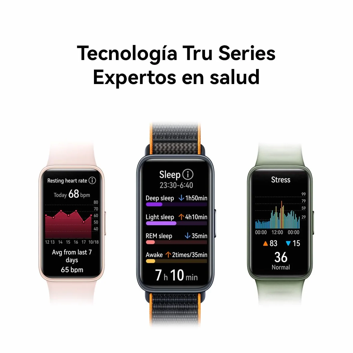 HUAWEI Band 8 (w Meksyku), 2-tygodniowy długi czas trwania Smartwatch, SMS/Whatsapp, Smart Band, kompatybilny z Androidem i iOS, pomarańczowy