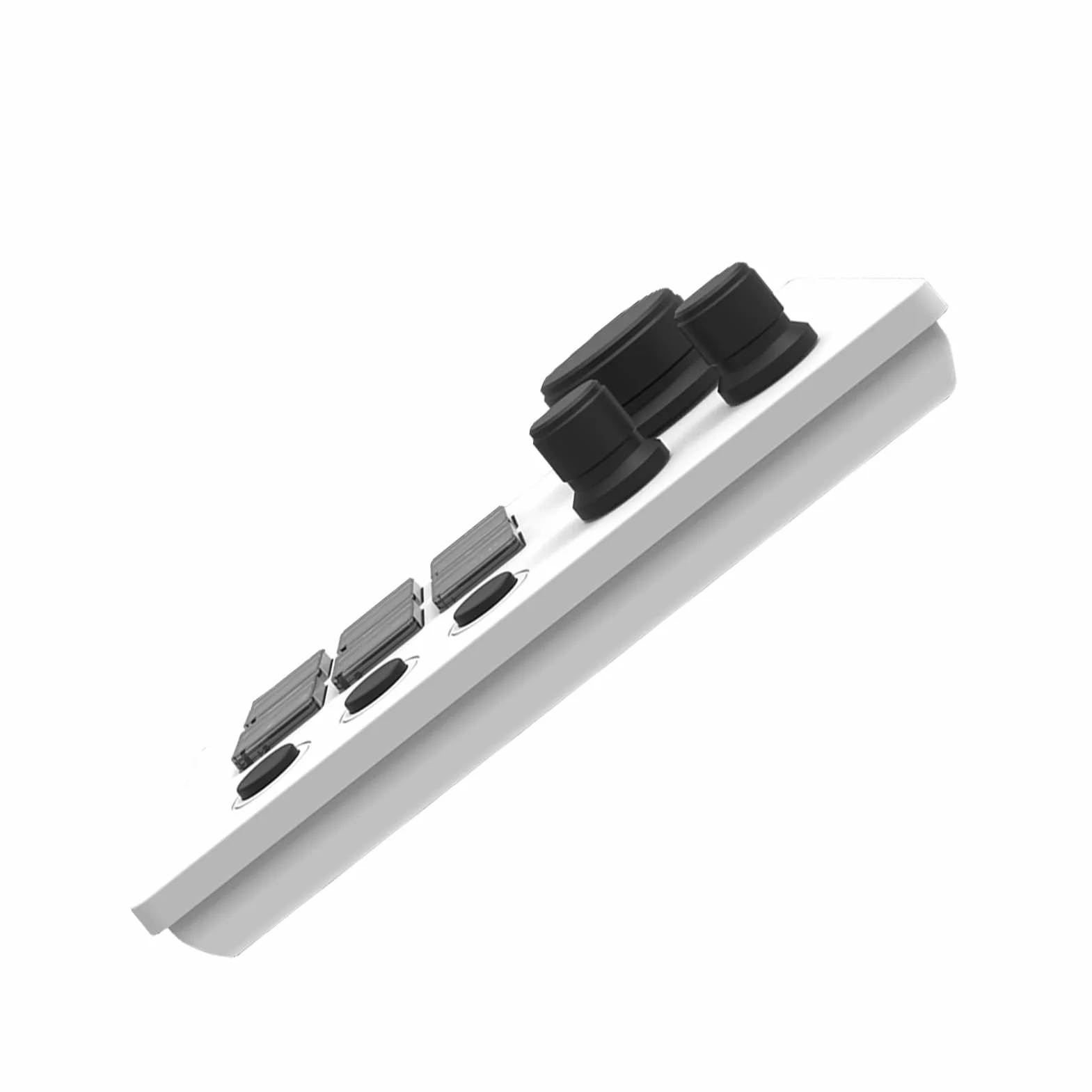 Konfigurowalny Kontroler Strumienia z 6 Klawiszami LCD 3 Pokrętła 3 Przyciski Scen, Klawiatura Makro Interfejs Typu C do Strumieniowego Przesyłania Gier i Sterowania Multimediami (WHITE)