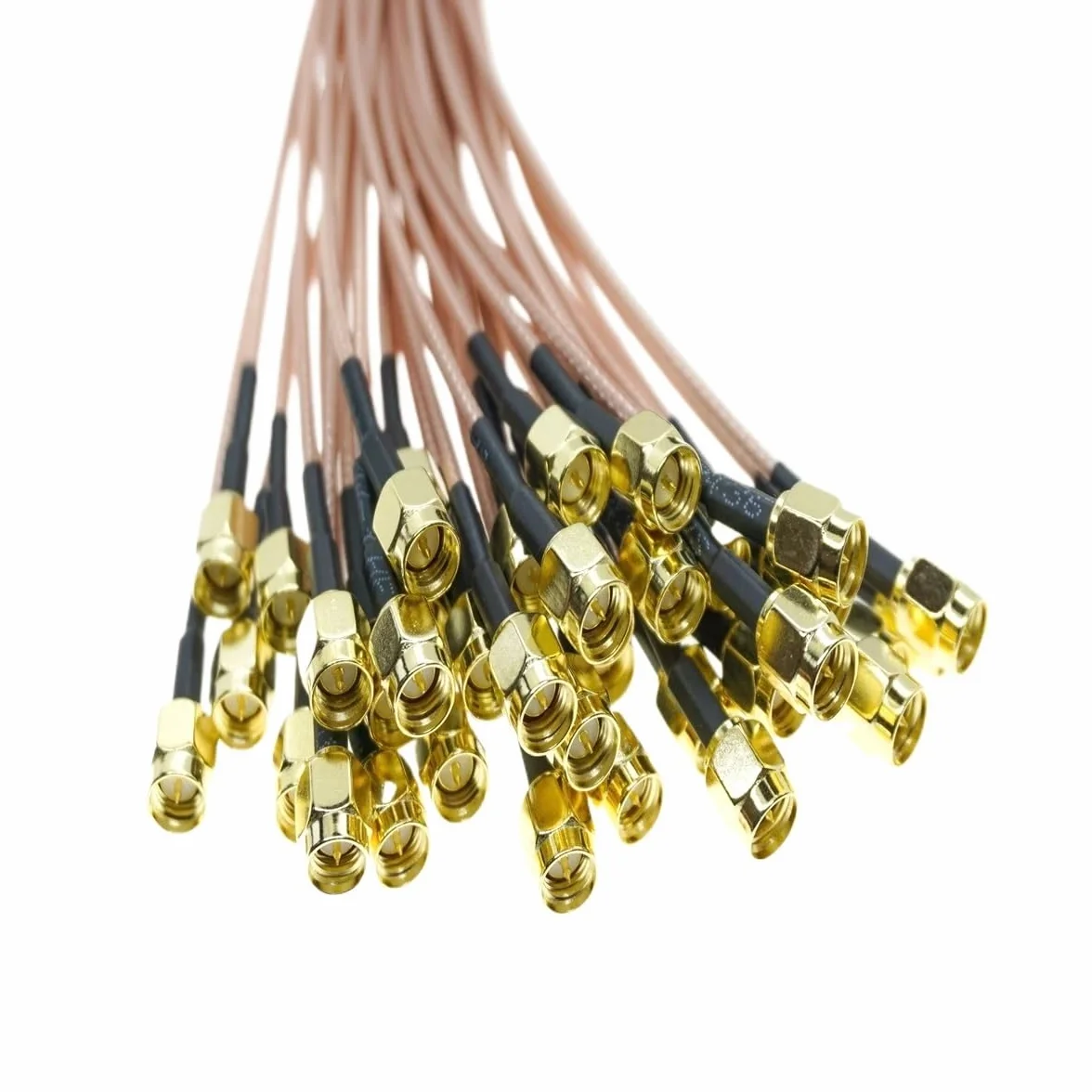 LIHUA 5 szt. nowy RG316 SMA męski na SMA żeński zestaw zestaw złącza adapter zaciskowy do przedłużacza pigtail RG-316 niska strata (1 m)