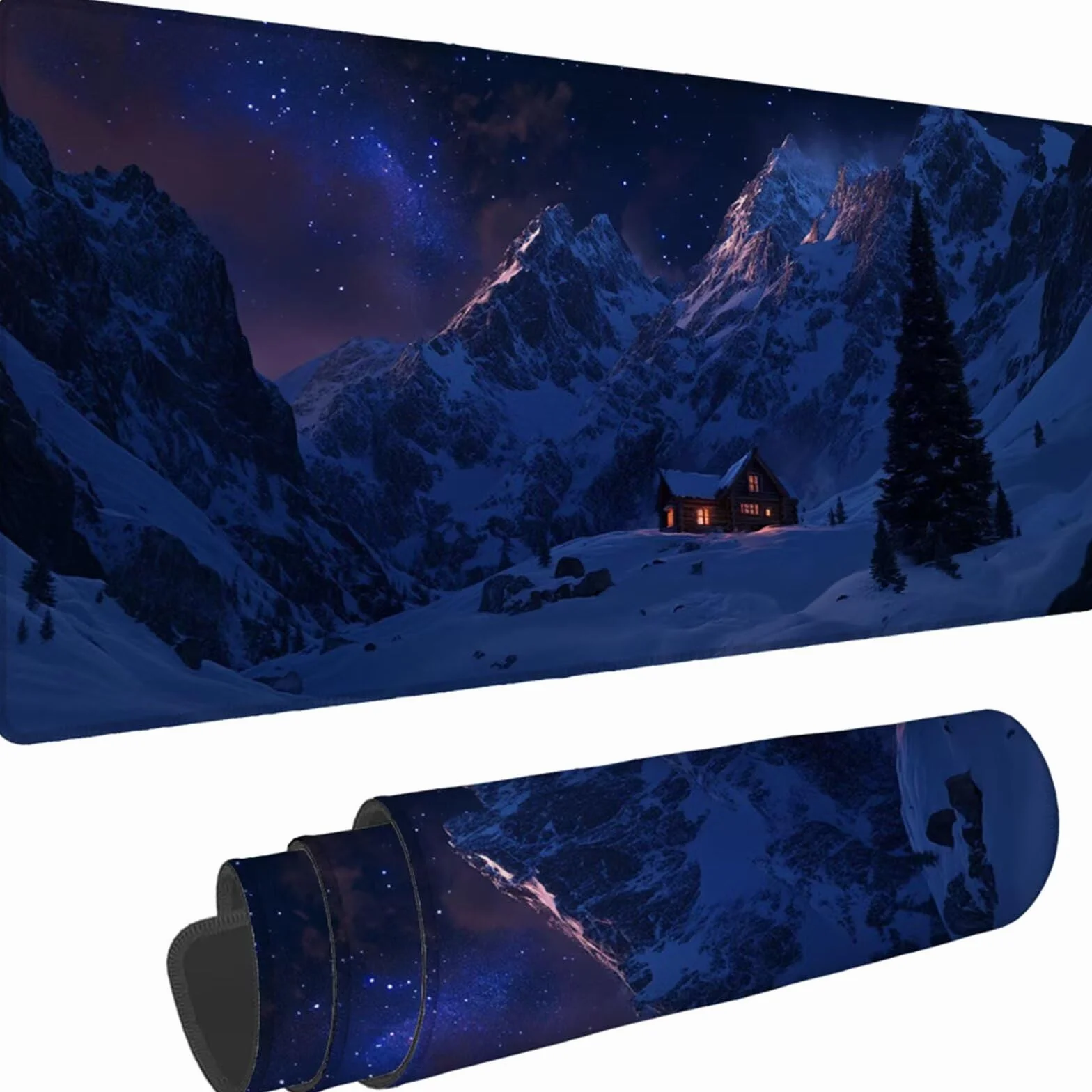 Gamingowa podkładka pod mysz 1200 x 600 x 3 mm, XXL, wodoszczelna, odporna na ścieranie, z przyszytymi krawędziami, czarna, podkładka na biurko, poprawia prędkość i precyzję do laptopa, komputera