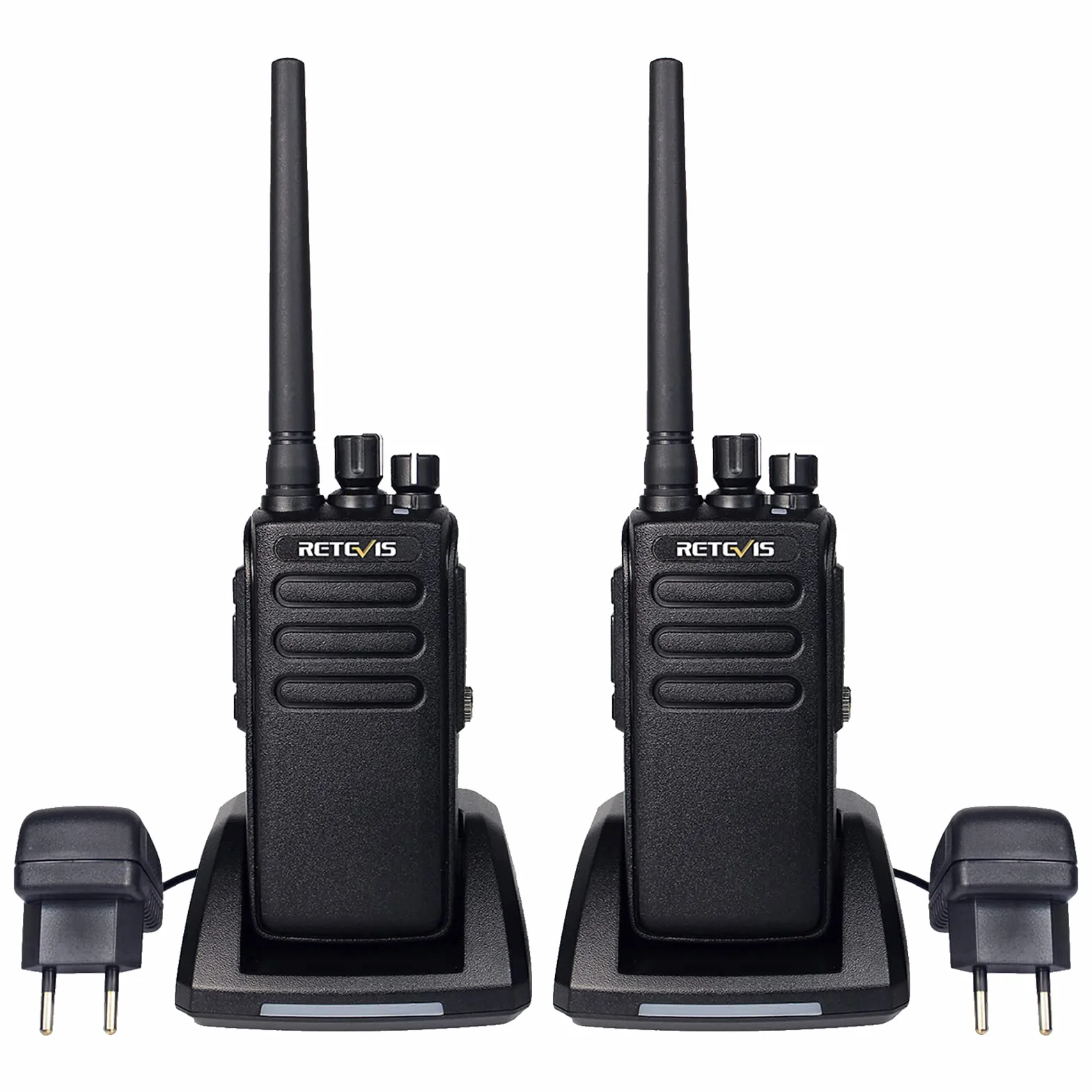 Retevis RT81 Radio, Wodoodporność IP67, 32 Kanały DMR Tryb Analogowy/Cyfrowy, Zestaw Radiowy 2200mAh Bateria Litowo-Jonowa, Radiowy Daleki Zasięg (1 Para, Czarny)