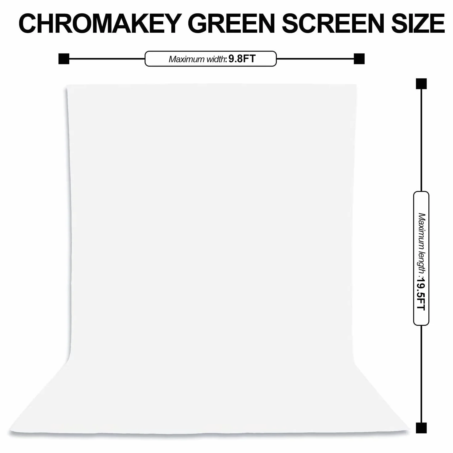 EMART Białe tło 3x6m/10x6m, Zasłona fotograficzna do zdjęć w tle, Poliestrowa tkanina tło ekran arkusz do przyjęcia urodzinowego studia wideo portret sesja zdjęciowa z klipsami do tła
