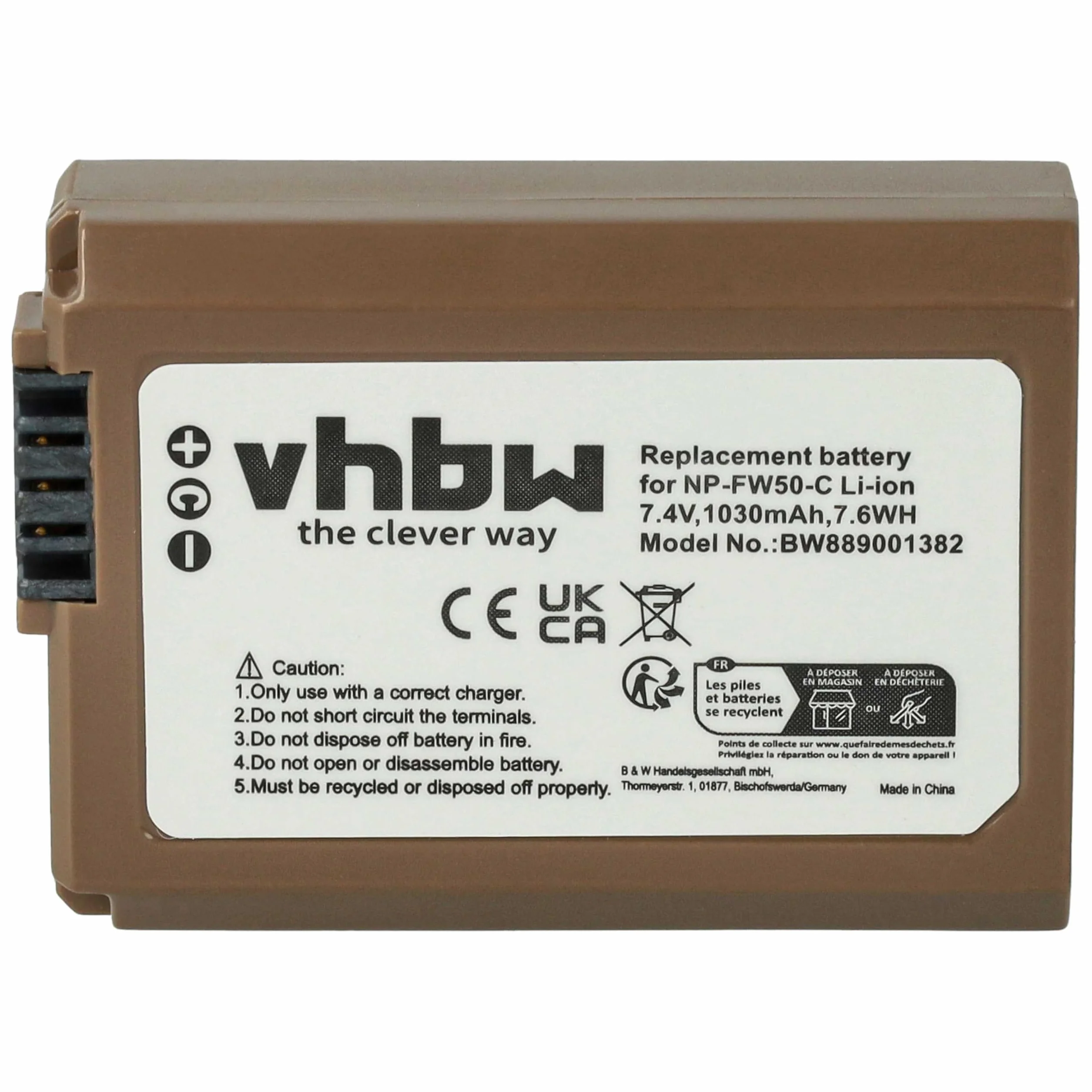 vhbw Bateria 3 x kompatybilna z Sony Alpha SLT-A33Y, SLT-A35, SLT-A33L (1030mAh, 7,4V, Li-Ion), infochip, gniazdo USB-C