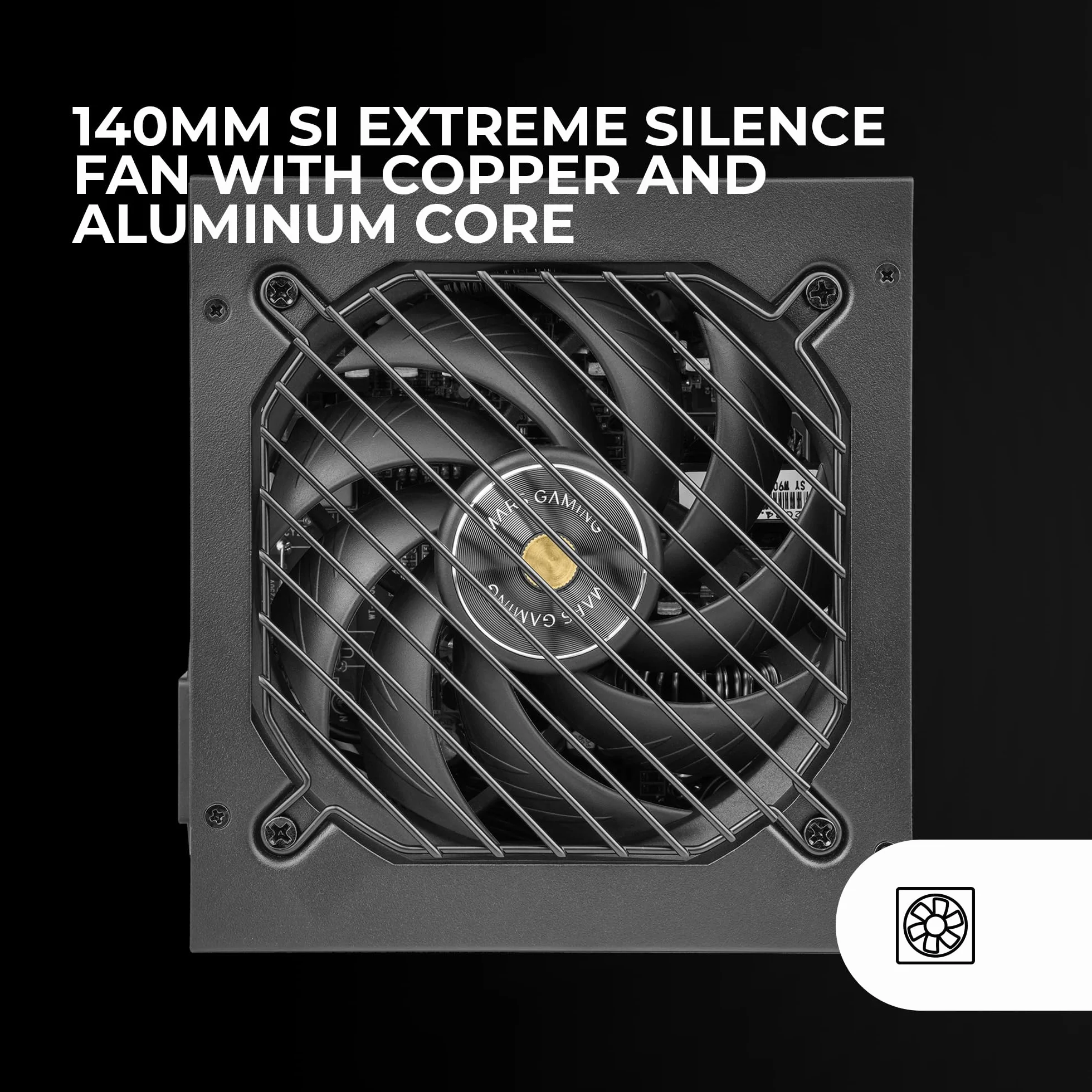 Mars Gaming MPB1000SIM, W Pełni Modularny Zasilacz ATX 1000W, 7 Lat Gwarancji, 80Plus Gold 90%, Wentylator SI Extreme Silence 140mm, Technologie AI2-RPM, Japońskie Kondensatory, Czarny