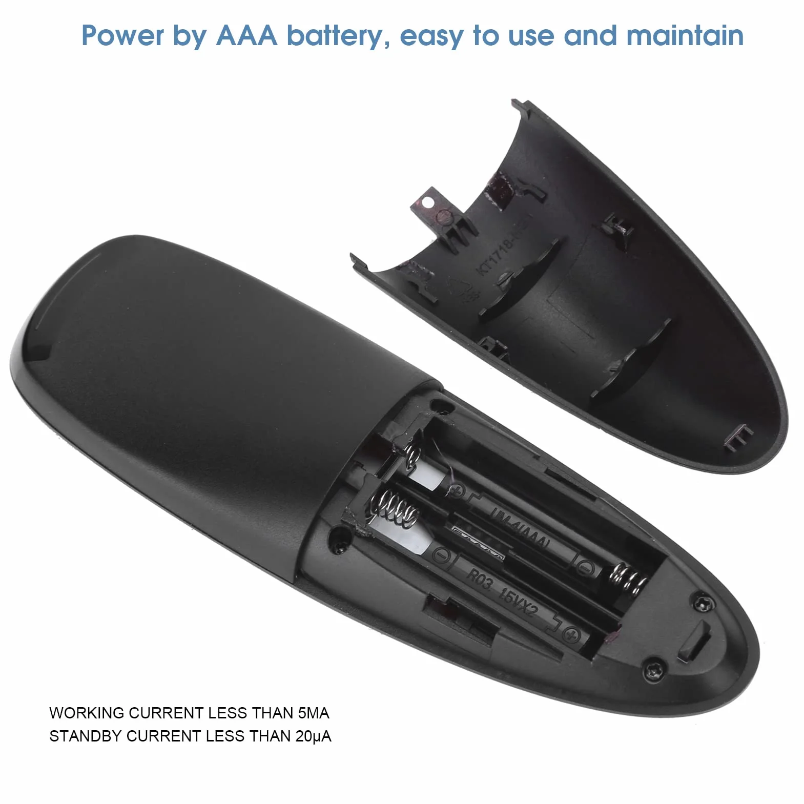 Air Fly Mouse, Bluetooth 5.0 Remote Smart Wireless Control Android TV Box Kombinacje Klawiatury Żyroskop Uchwyt do Gier z Czujnikiem Ruchu dla Android TV Box Wsparcie IR Learning
