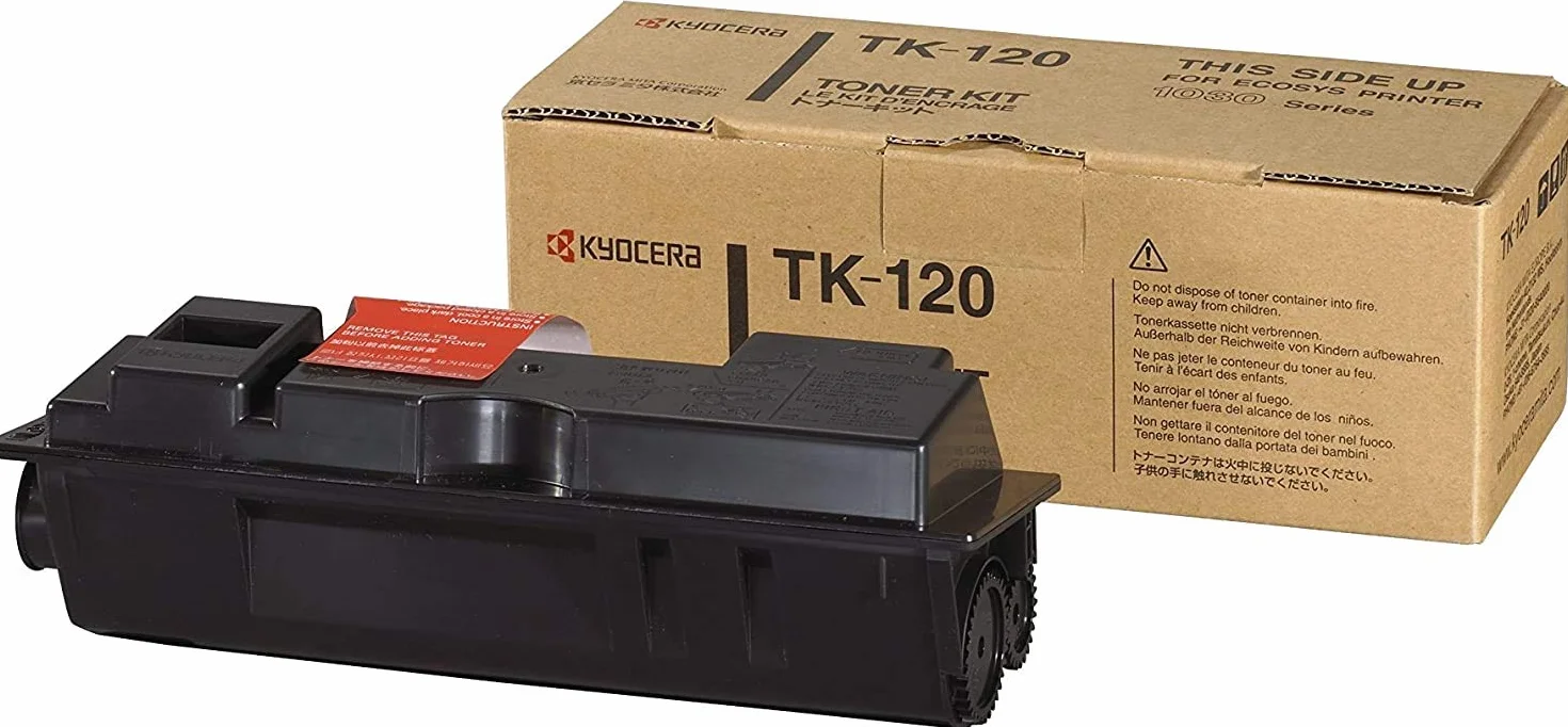 Kyocera TK-120 Toner Laserowy Czarny, Wkład do Drukarki 1T02G60DE0 do Ecosys Fs-1030D