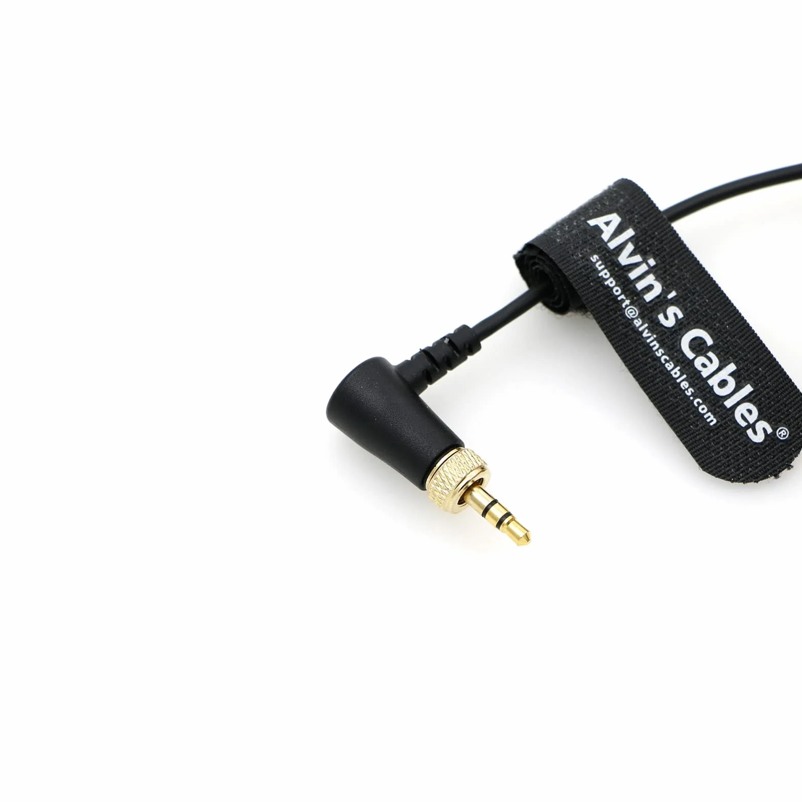 Alvin's Cables Timecode Kabel do Canon R5C DIN 1.0/2.3 do blokowania 3,5 mm TRS 90 stopni kod czasu przewód kompatybilny z Deity TC-1
