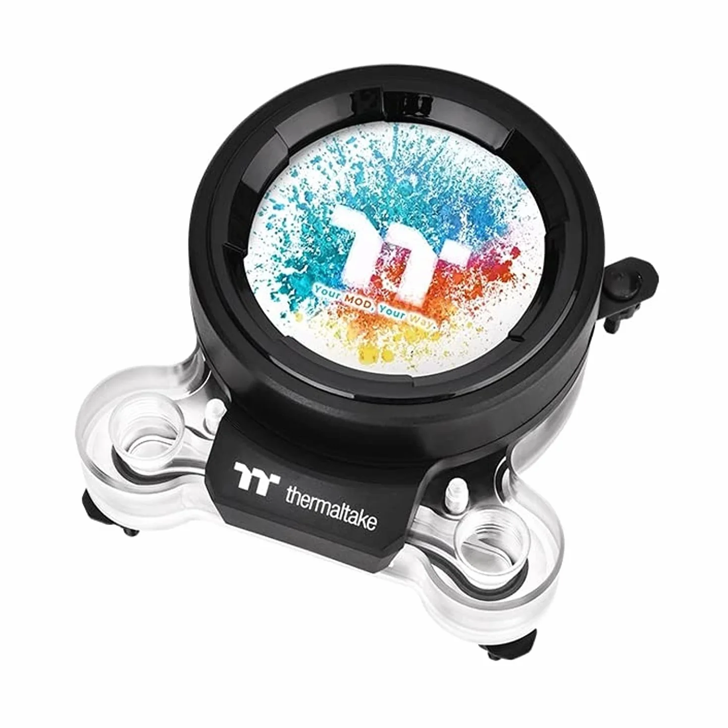 Thermaltake Pacific MX2 Ultra CPU Waterblock | chłodzenie wodą PC | chłodzenie procesora | 2,1-calowy wyświetlacz LCD | kompatybilny z LGA1700 | czujnik temperatury | pliki Gif | Czarny
