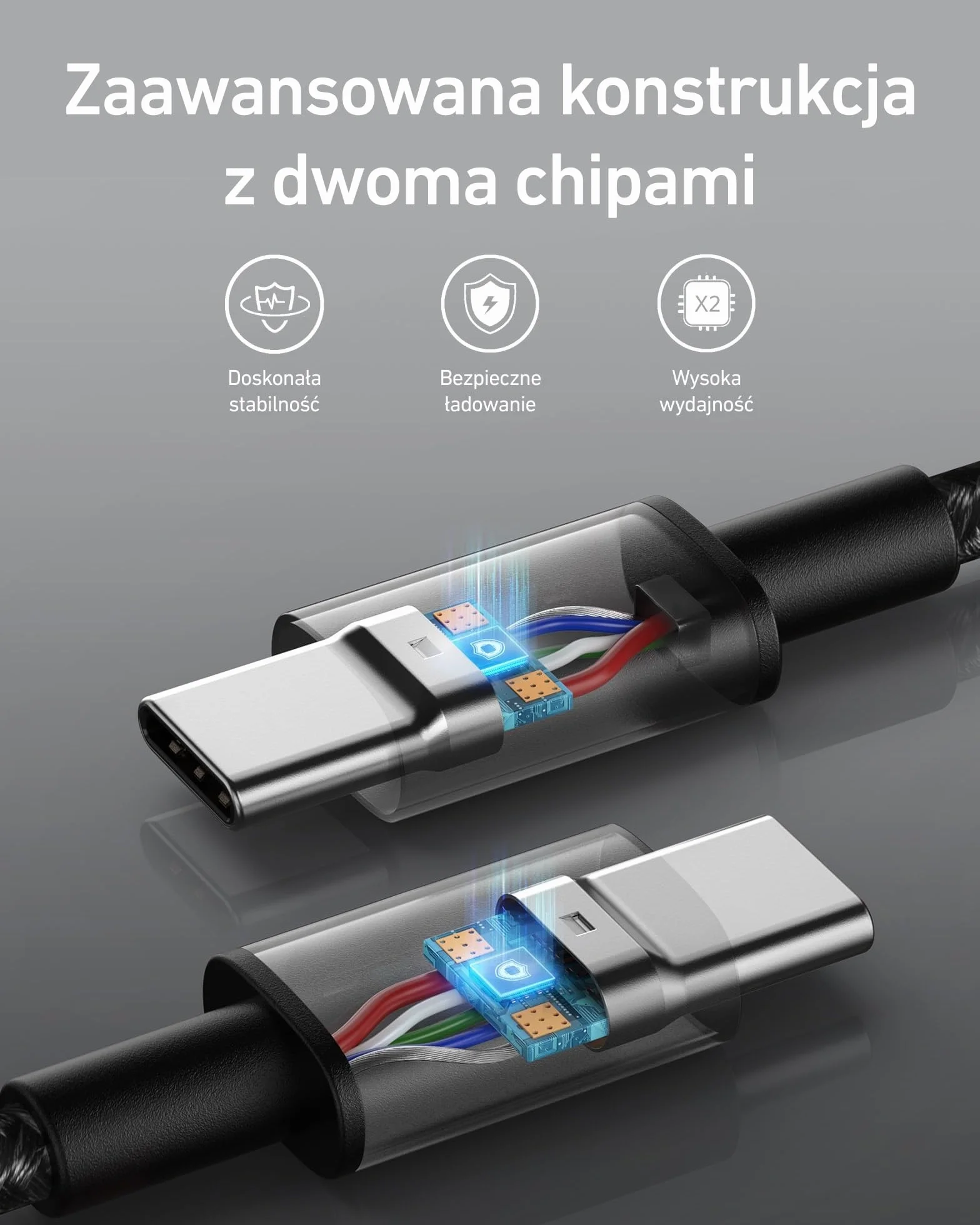 Anker Kabel USB-C na USB-C 100 W 3 m szybkie ładowanie czarny