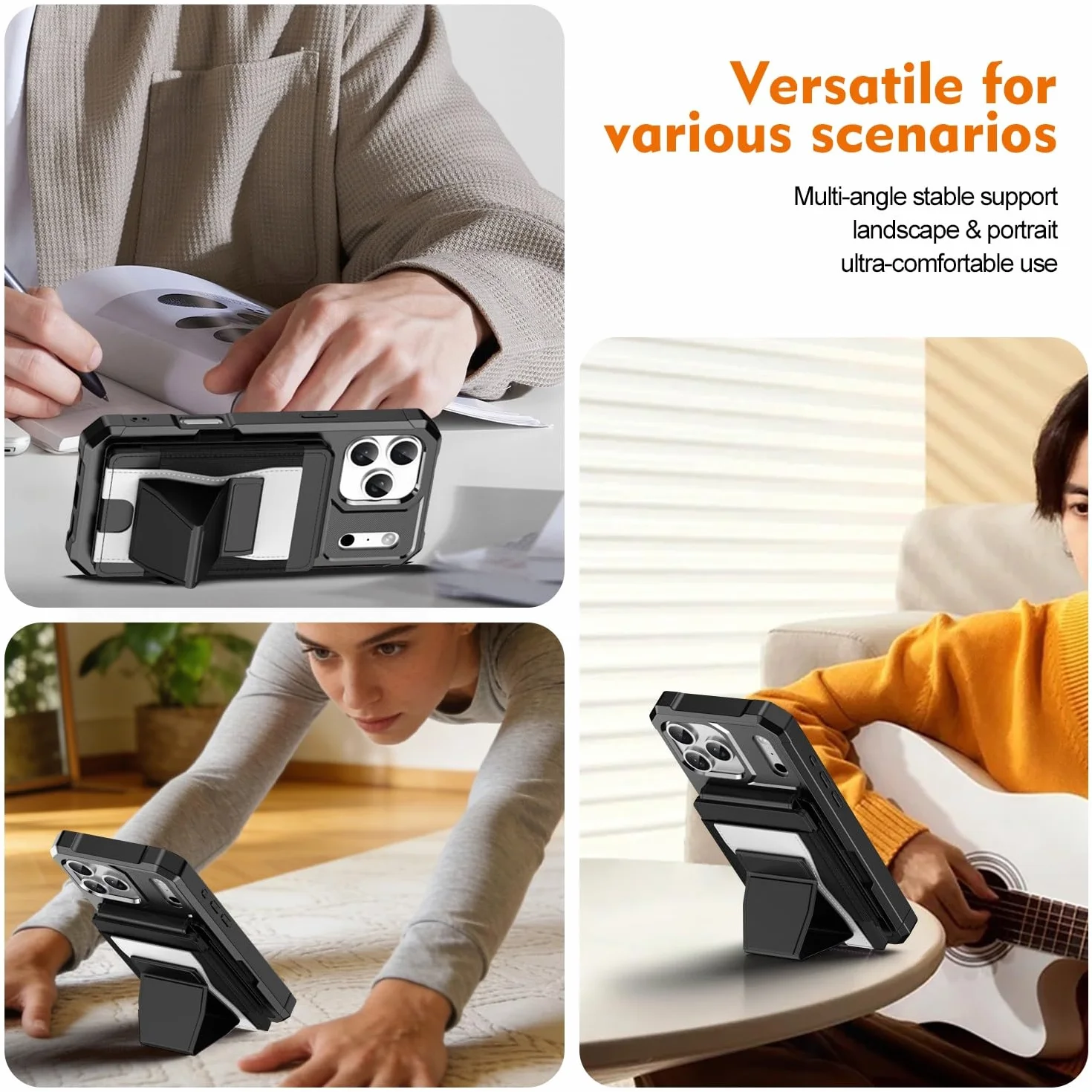 Generic etui kompatybilne z iPhone 15 Pro (kolor: fioletowy) skórzane etui na karty twarde silikonowe etui na tył