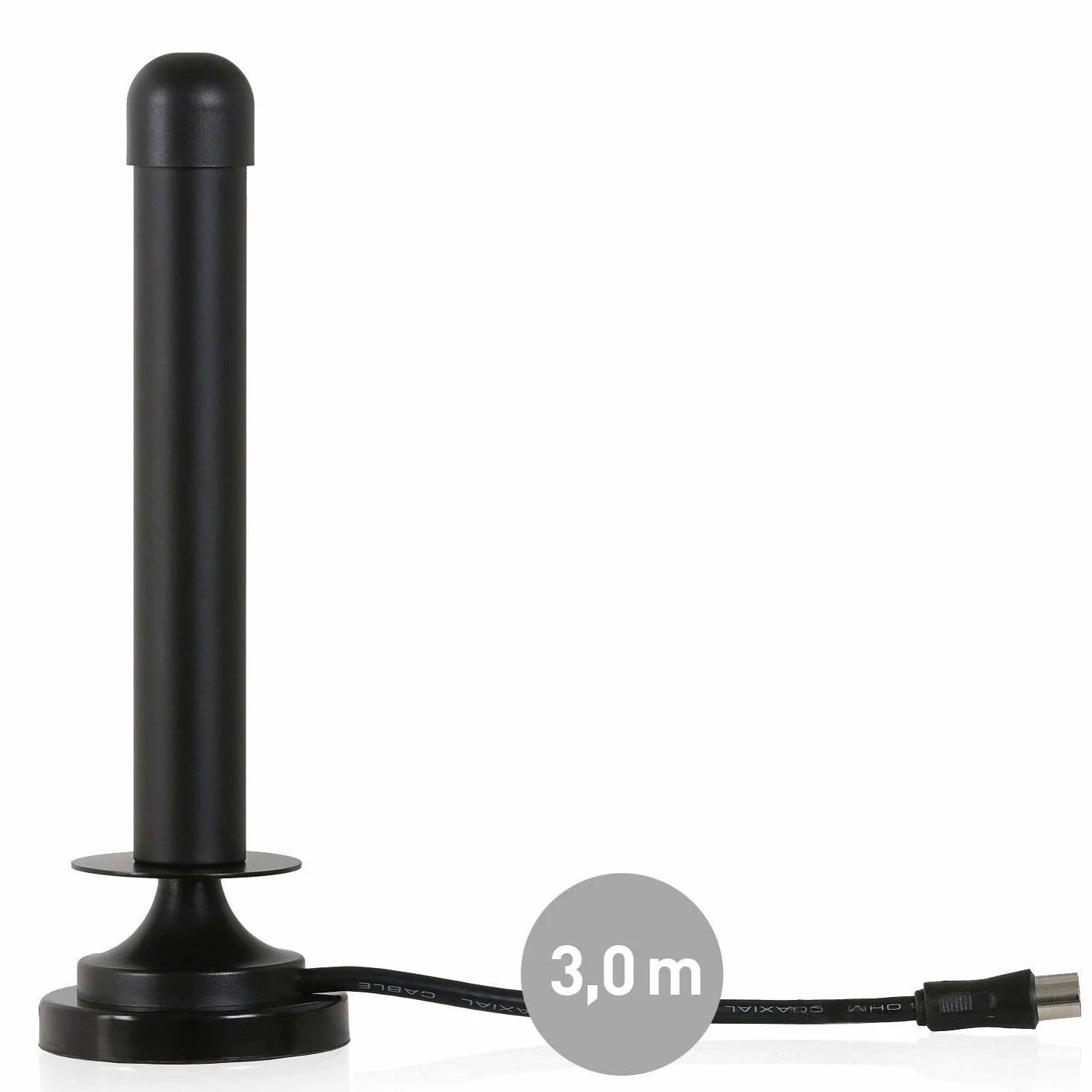 Wicked Chili DVBT 2 antena dla Samsung, Xoro, Sky Vision, Opticum, TechniSat, odbiornik Freenet HD TV, antena do użytku wewnętrznego i zewnętrznego (mocny DVB-T, magnetyczna podstawa, 3m kabel