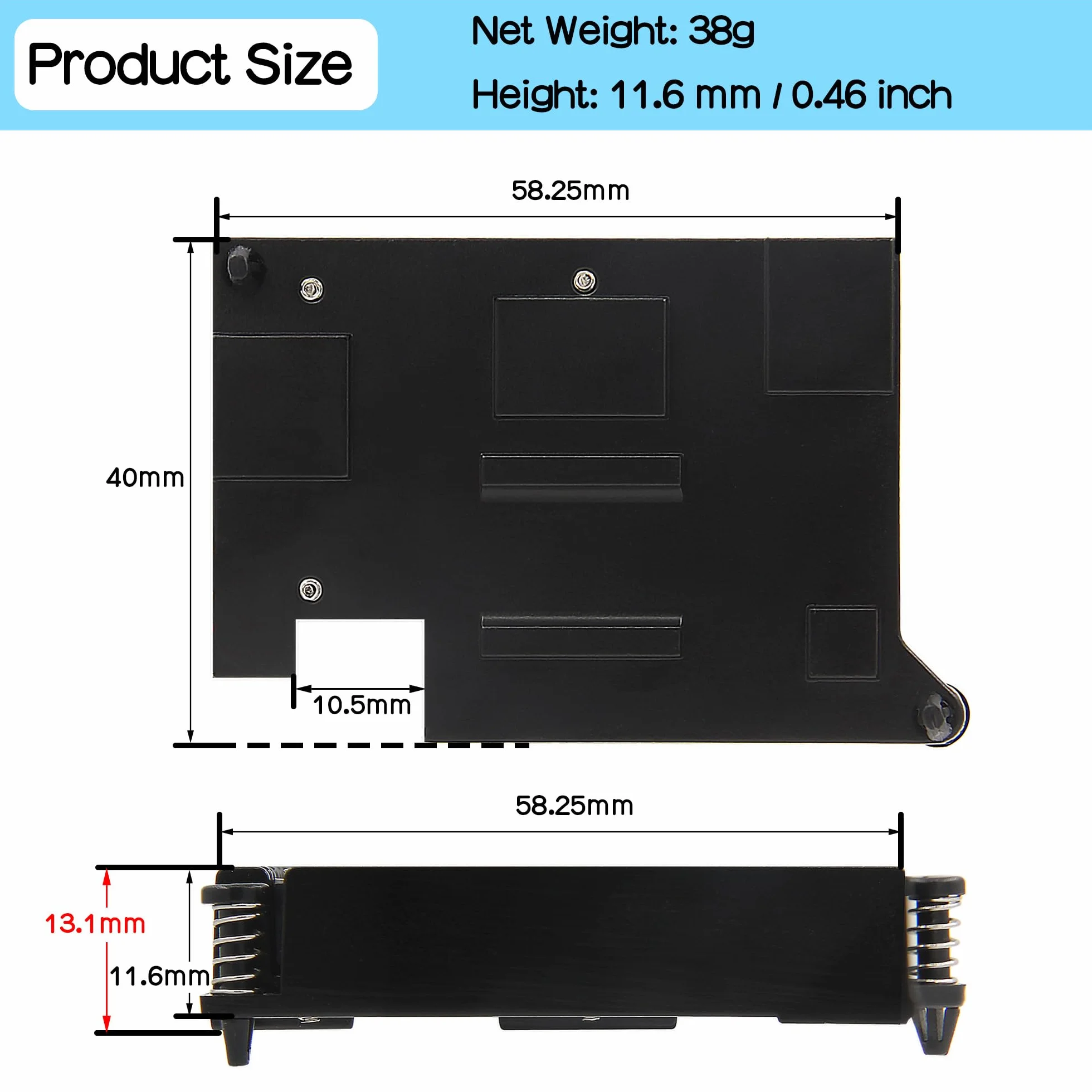 Geekworm H505 Active Cooler Fan for Raspberry Pi 5, Aluminum Heatsink with PWM Fan