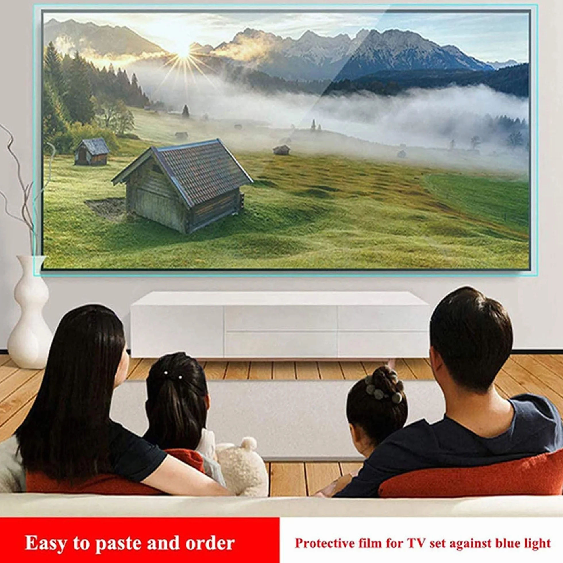 Osłona ekranu, Osłona ekranu telewizora przed niebieskim światłem i promieniowaniem/matowa osłona przeciwodblaskowa, 32–65 cali do LCD 4K OLED QLED HDTV(55in 1221x689mm)